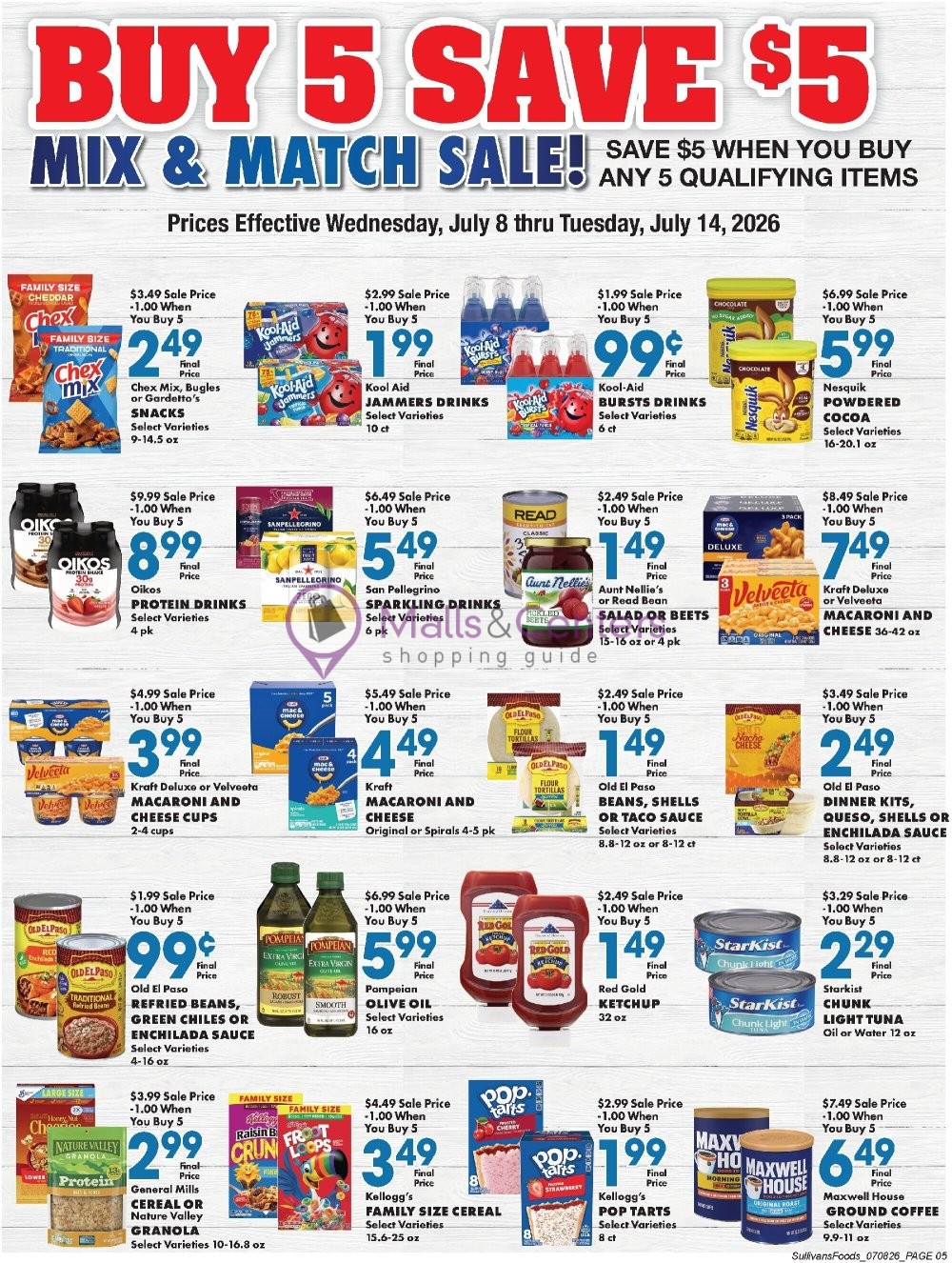 Weekly ad for Sullivan's Foods valid: 07/08/2026 - 07/14/2026, page 5