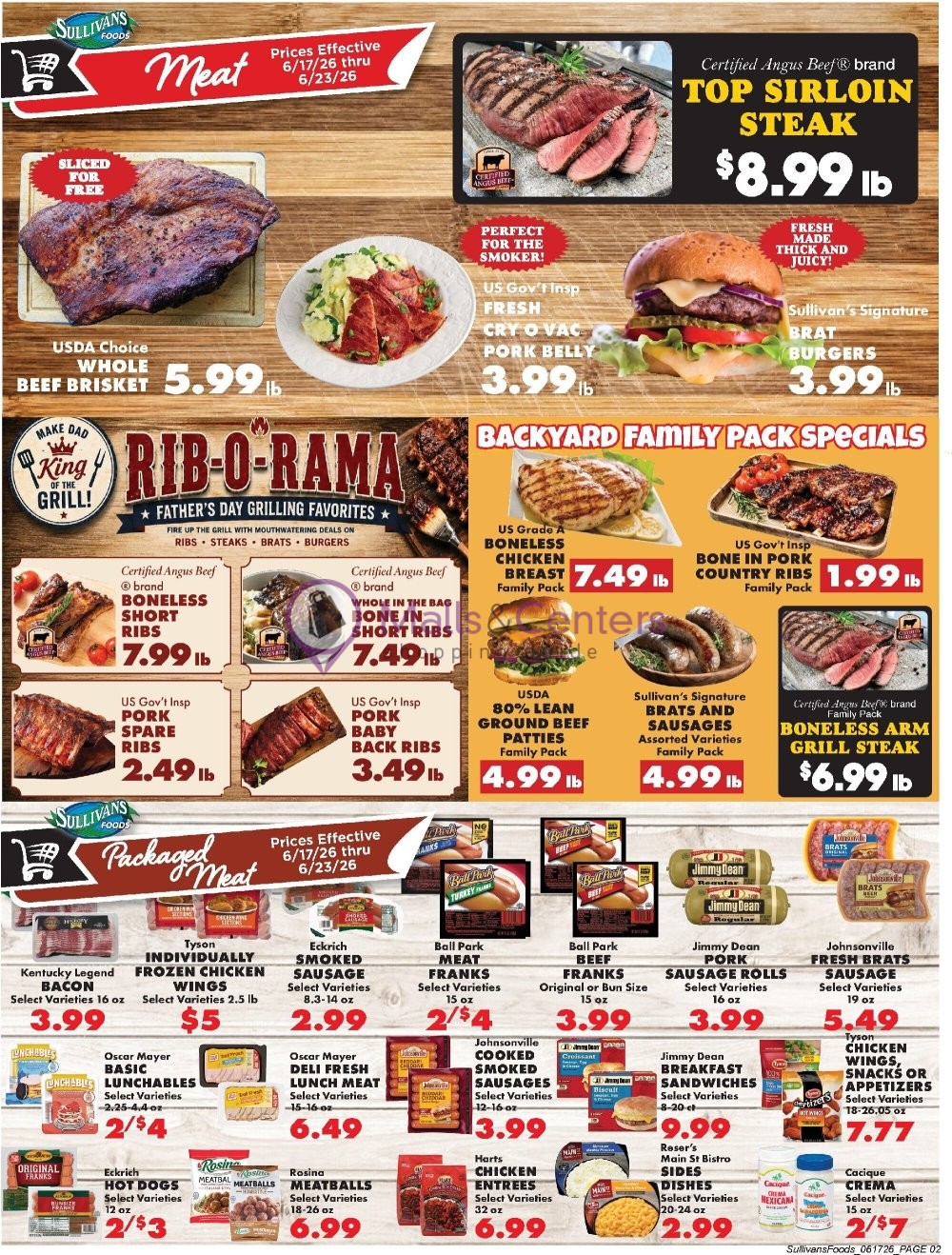 Weekly ad for Sullivan's Foods valid: 06/17/2026 - 06/23/2026, page 2