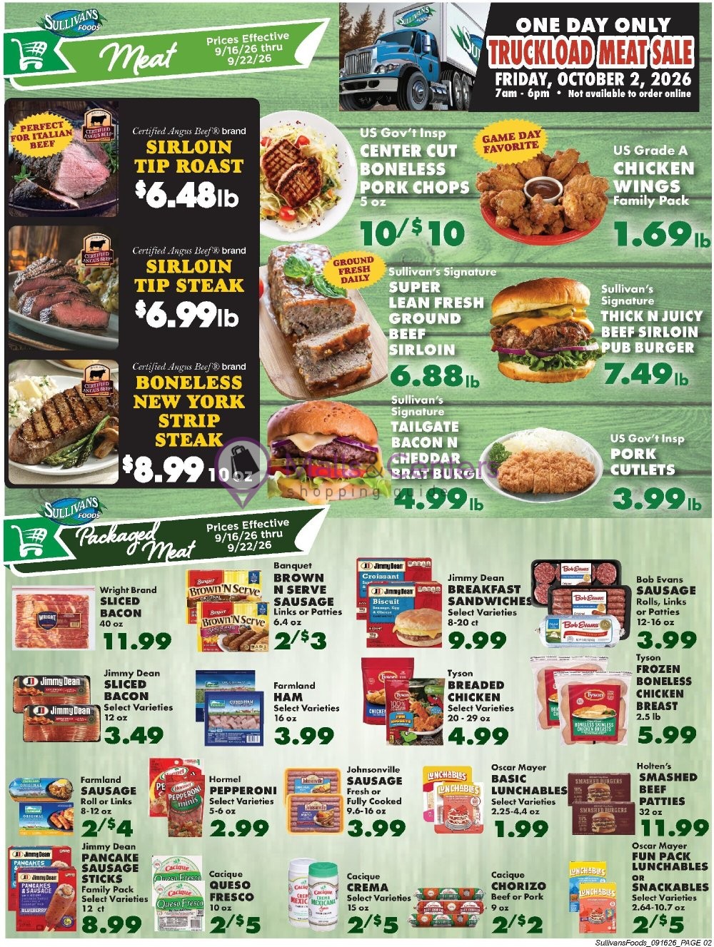 Weekly ad for Sullivan's Foods valid: 09/16/2026 - 09/22/2026, page 2