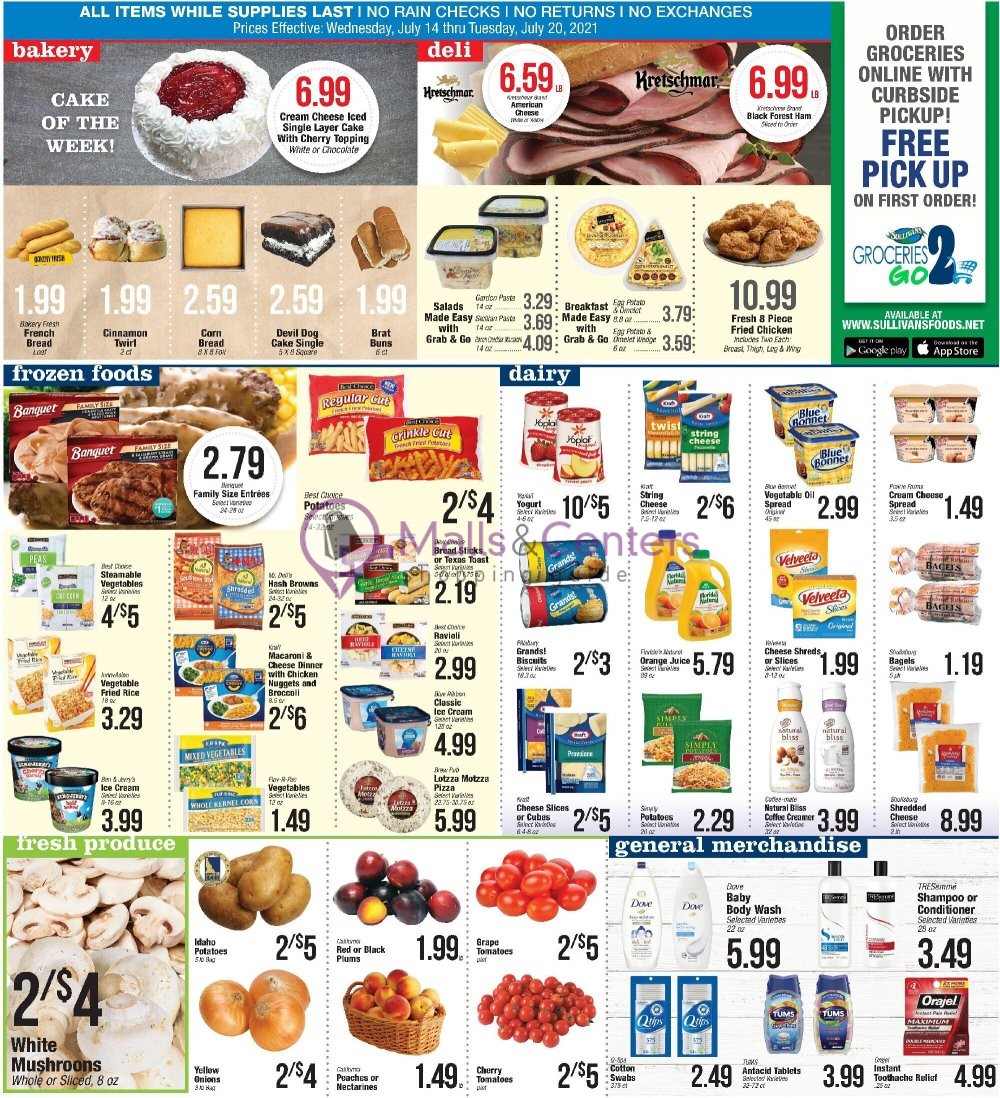 Sullivan's Foods Weekly ad valid from 07/14/2021 to 07/20/2021