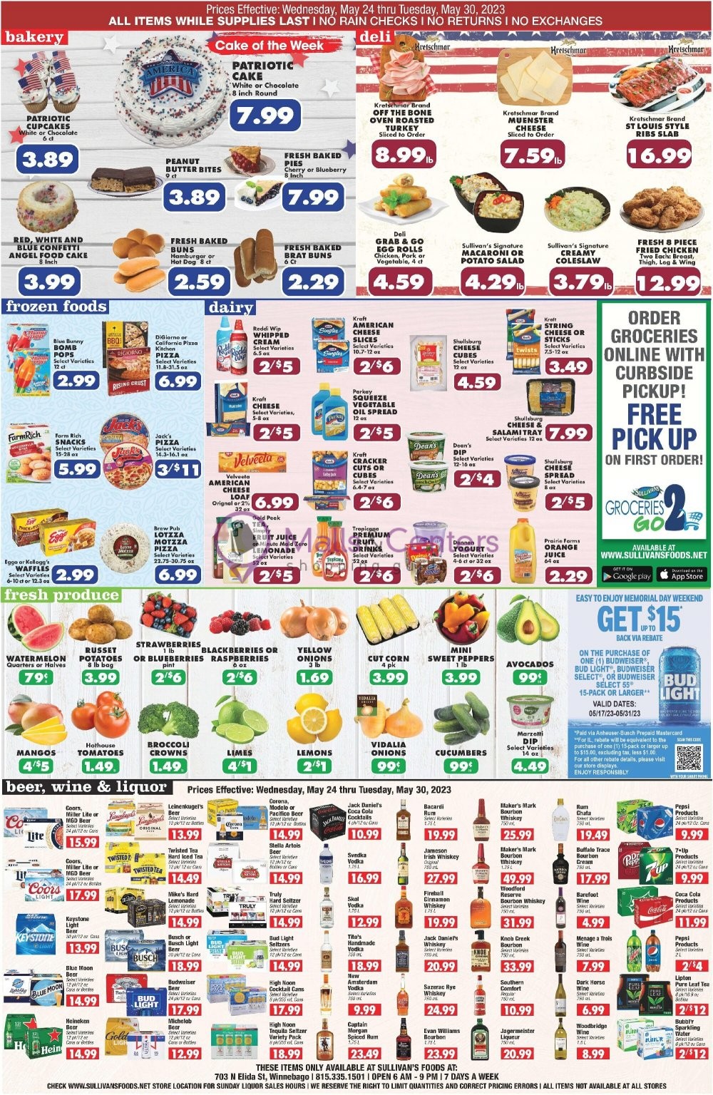Sullivan's Foods Weekly ad valid from 05/24/2023 to 05/30/2023