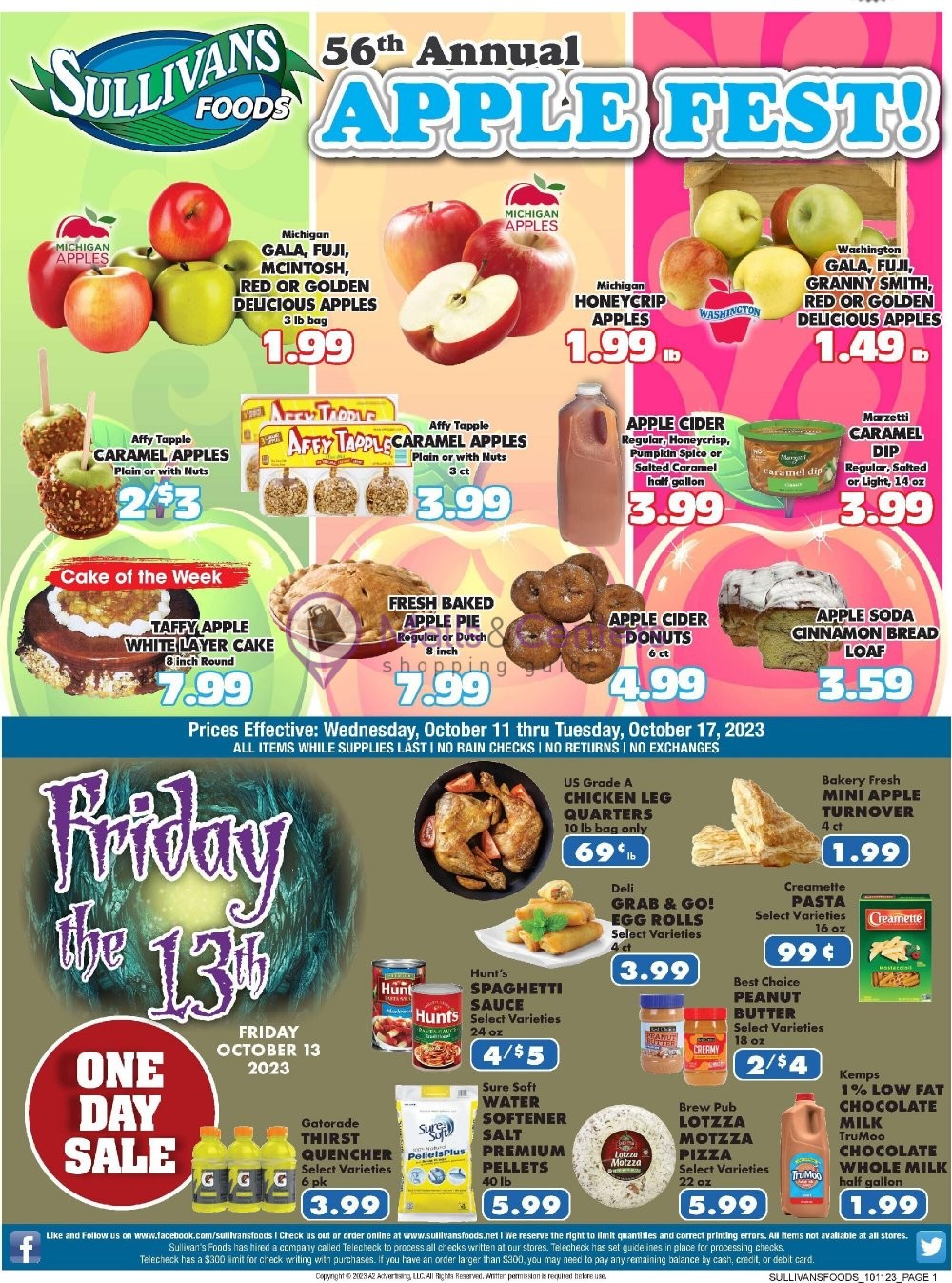 Sullivan's Foods Weekly ad valid from 10/11/2023 to 10/17/2023