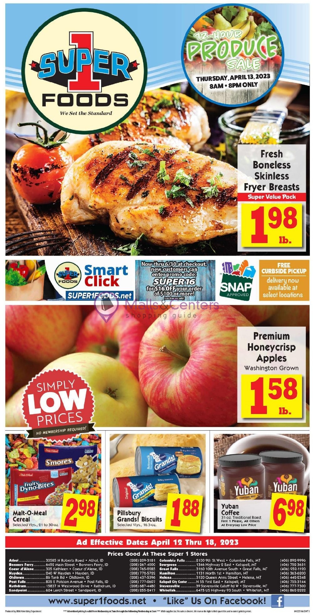 Super 1 Foods Weekly ad valid from 04/12/2023 to 04/18/2023 MallsCenters