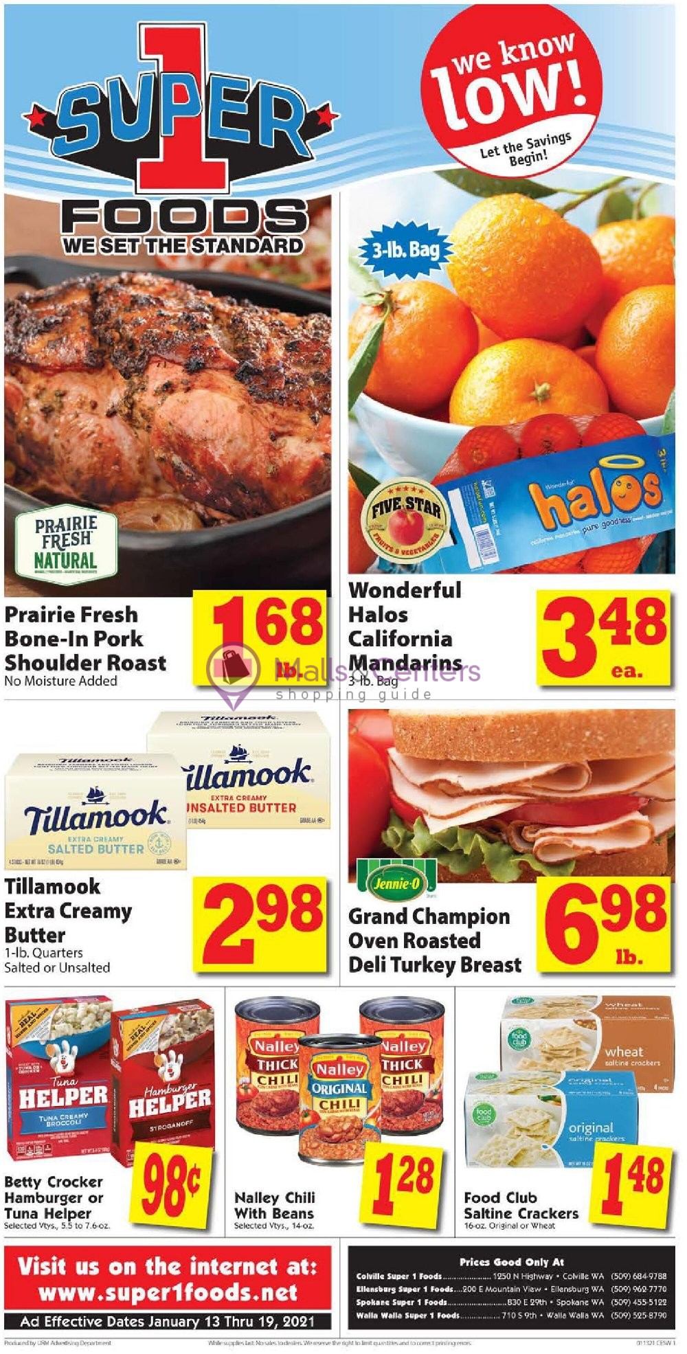 Super 1 Foods Weekly ad valid from 01/13/2021 to 01/19/2021 MallsCenters