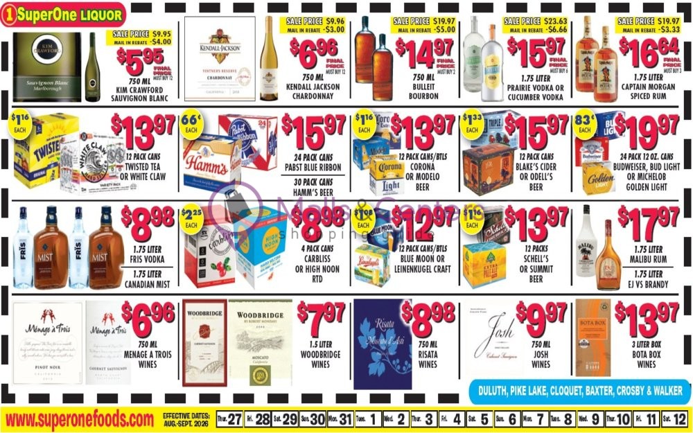 Weekly ad for Super One Foods valid: 08/27/2026 - 09/02/2026, page 22