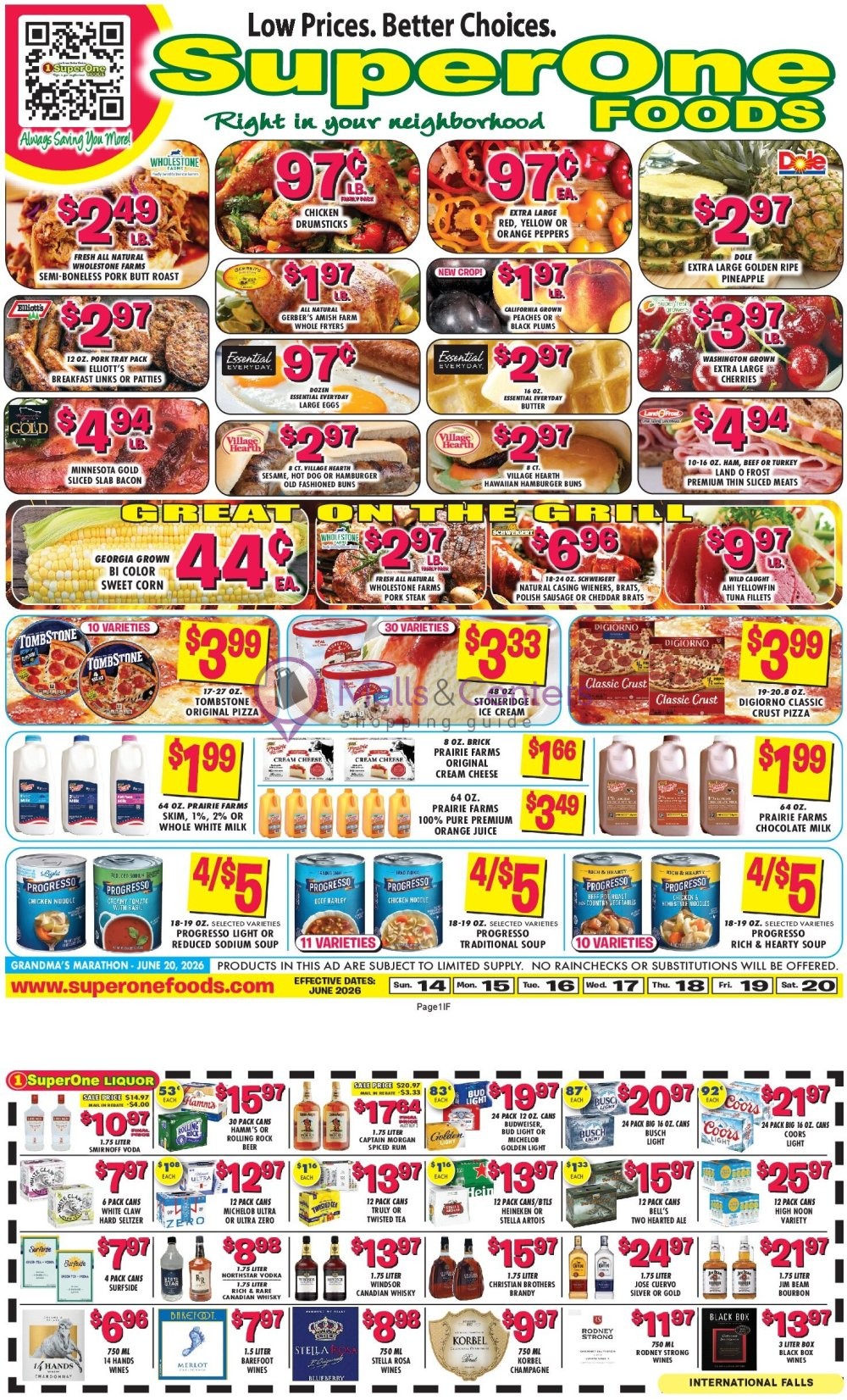 Weekly ad for Super One Foods valid: 06/12/2026 - 06/18/2026, page 1
