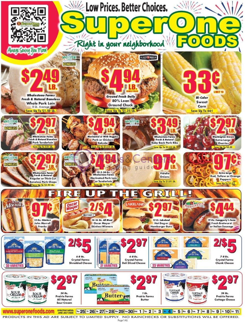 Weekly ad for Super One Foods valid: 06/28/2026 - 07/05/2026, page 1