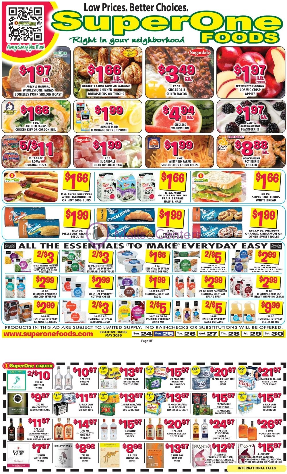 Weekly ad for Super One Foods valid: 05/24/2026 - 06/06/2026, page 1