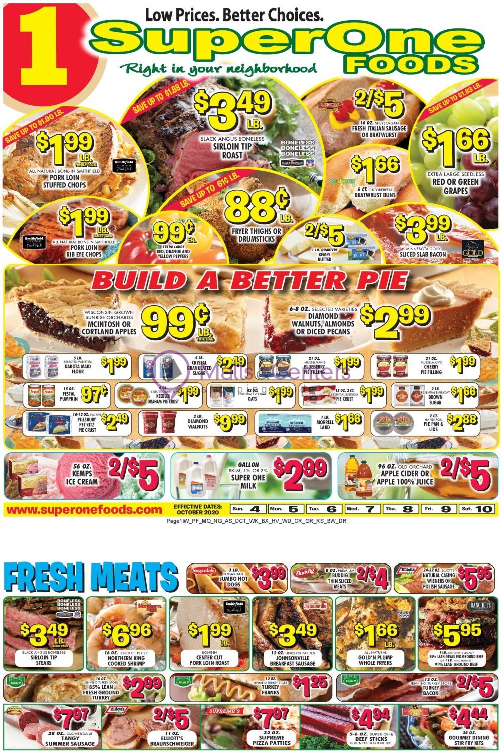 Super One Foods Weekly ad valid from 10/04/2020 to 10/10/2020