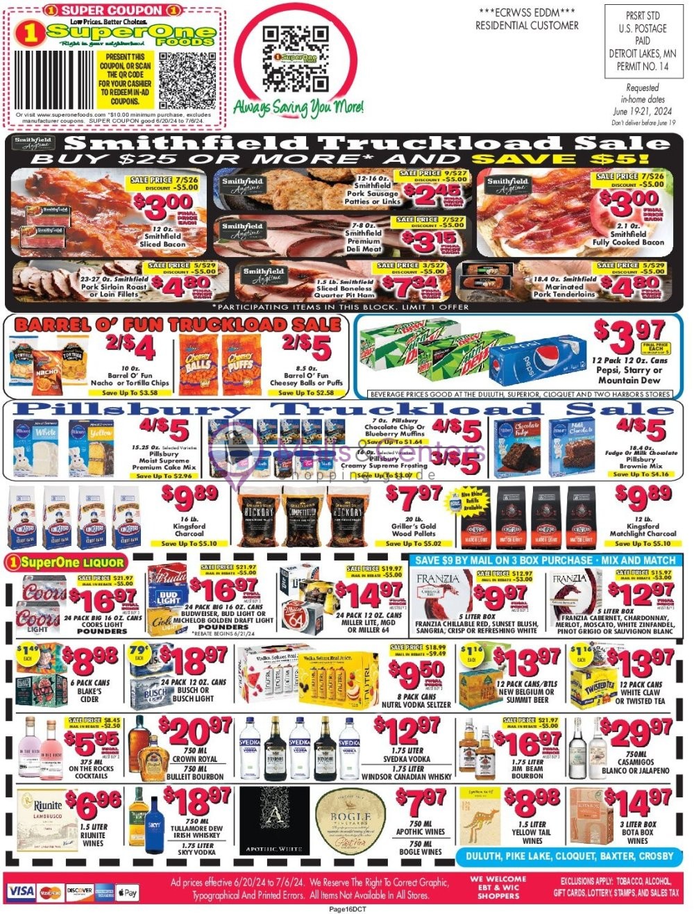 Weekly ad for Super One Foods valid: 06/20/2024 - 07/06/2024, page 16 Weekly ad for Super One Foods valid: 06/20/2024 - 07/06/2024, page 16