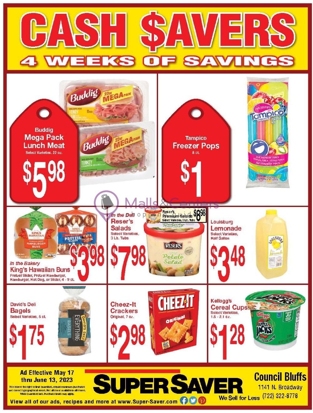 Super Saver Weekly ad valid from 05/17/2023 to 06/13/2023 MallsCenters