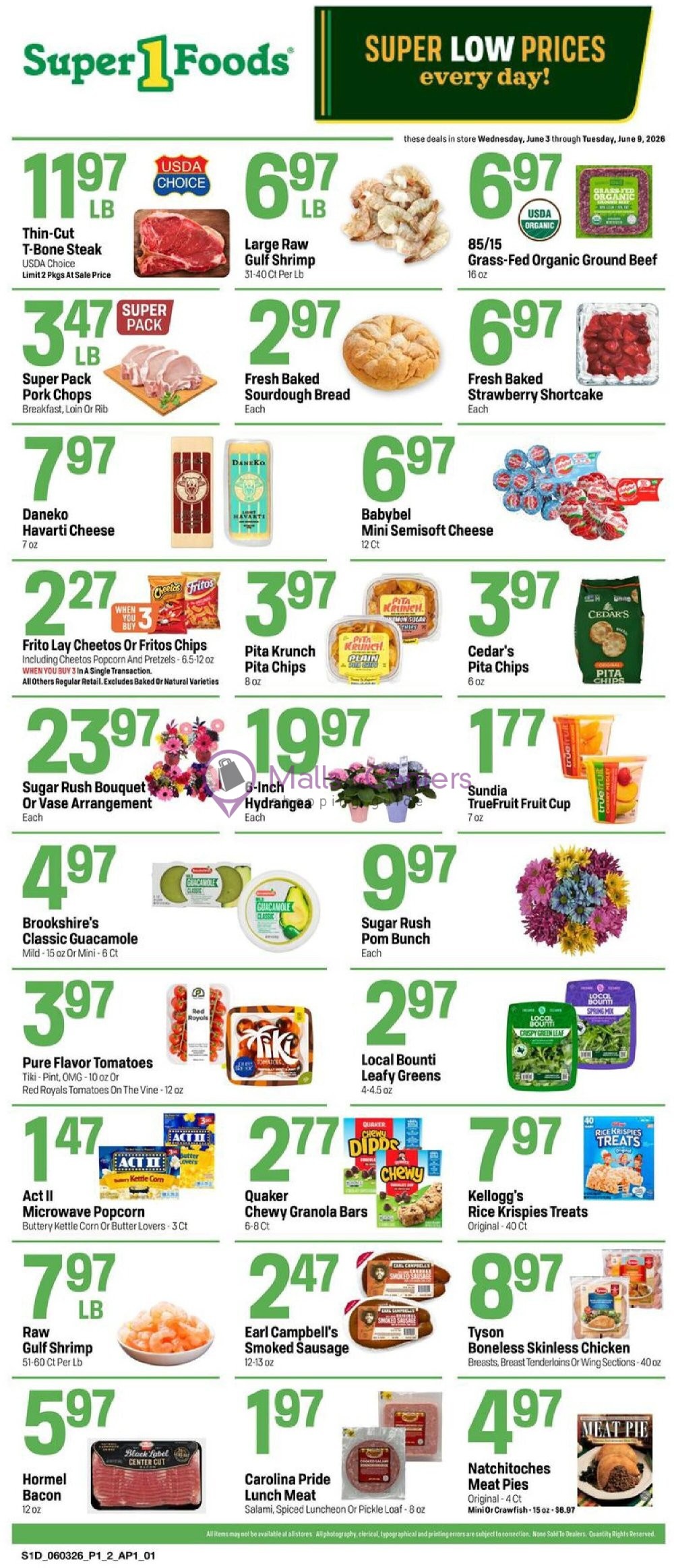 Weekly ad for Super1Foods valid: 06/03/2026 - 06/09/2026, page 1