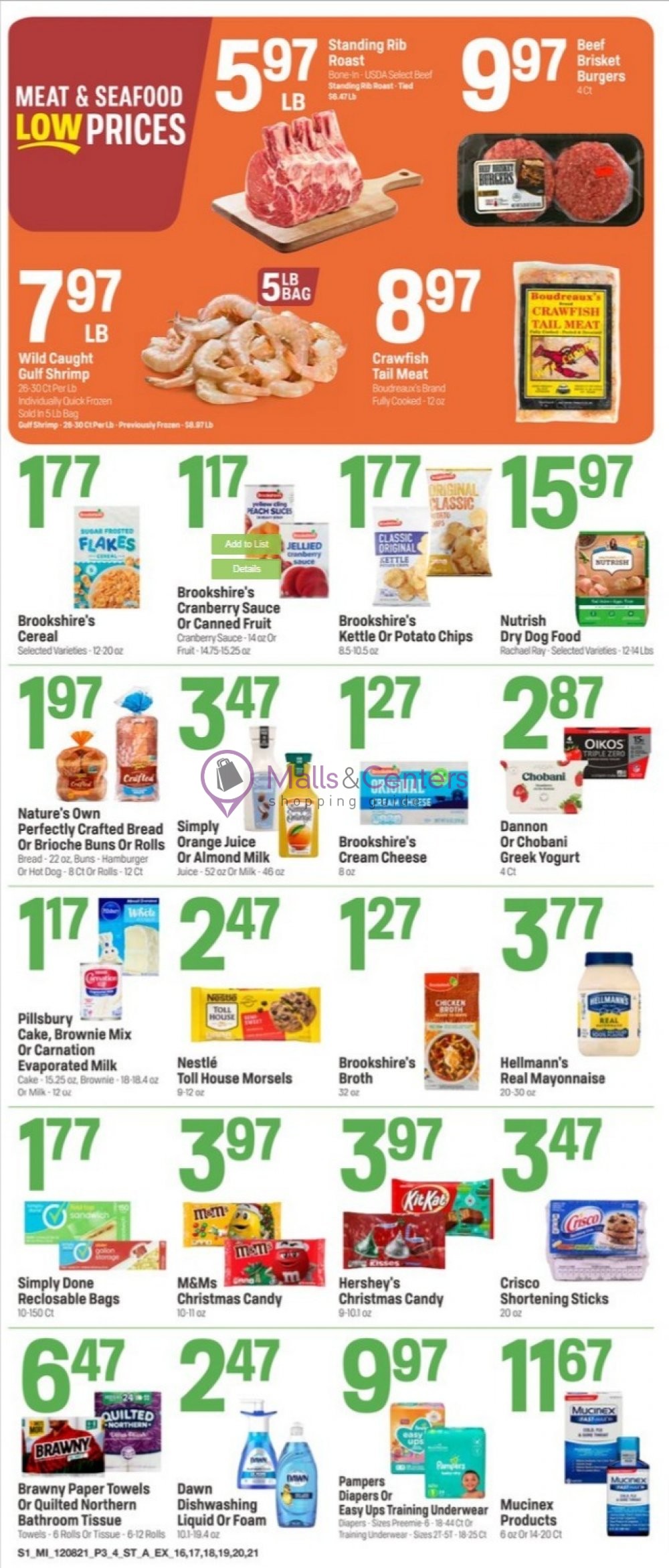 Super1Foods Weekly ad valid from 12/08/2021 to 12/14/2021 MallsCenters
