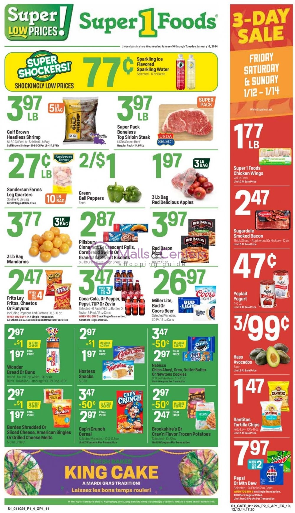 Super1Foods Weekly ad valid from 01/10/2024 to 01/16/2024 MallsCenters