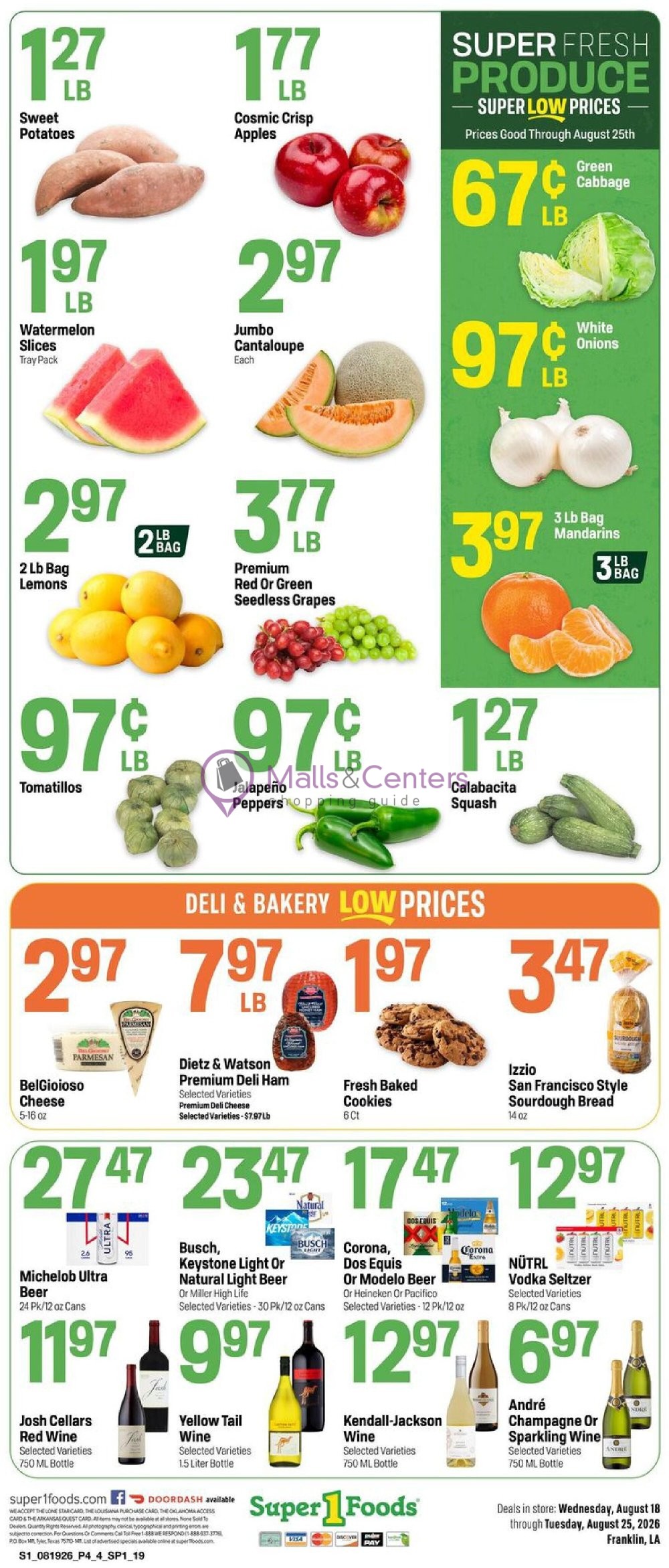 Weekly ad for Super1Foods valid: 08/19/2026 - 08/25/2026, page 4