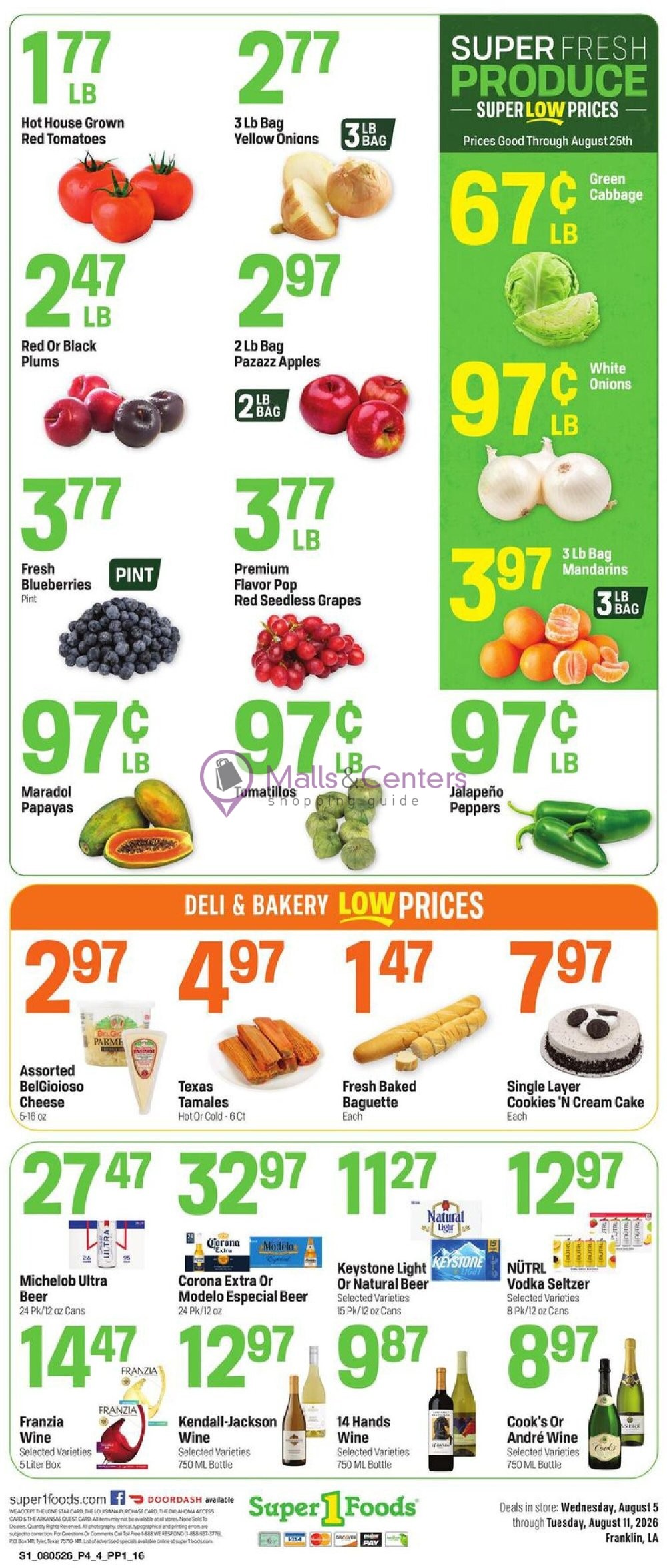 Weekly ad for Super1Foods valid: 08/05/2026 - 08/11/2026, page 4