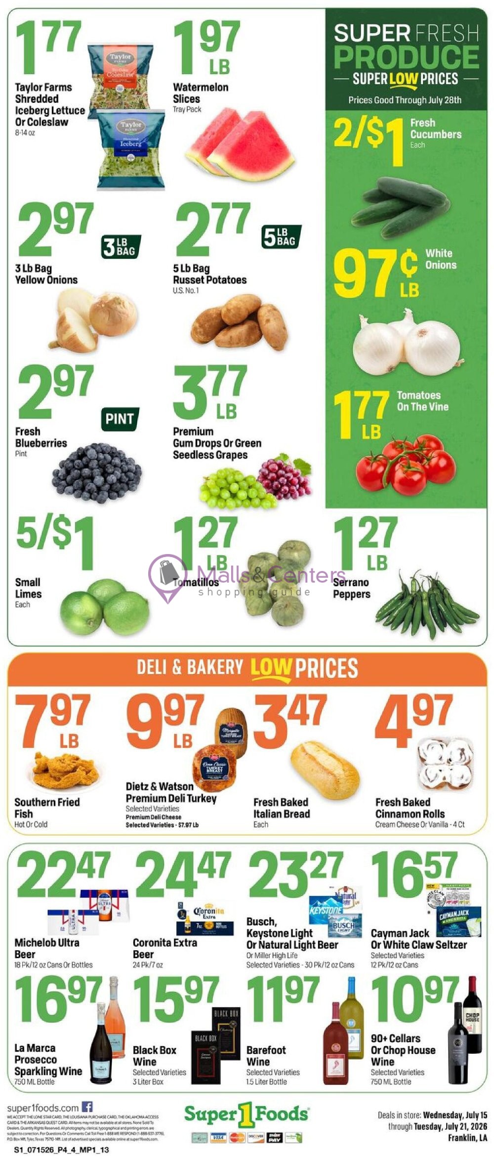 Weekly ad for Super1Foods valid: 07/15/2026 - 07/21/2026, page 4
