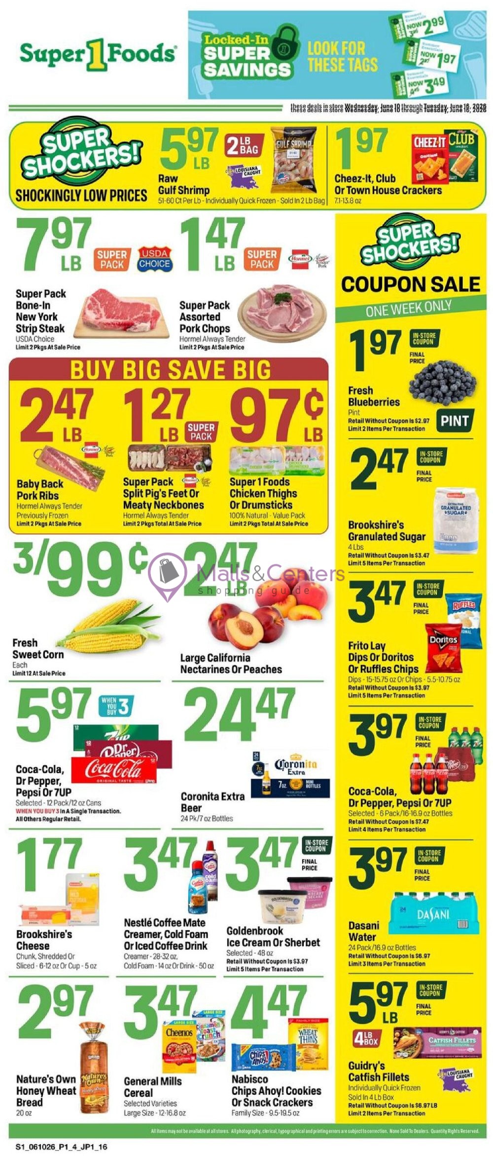 Weekly ad for Super1Foods valid: 06/10/2026 - 06/16/2026, page 1