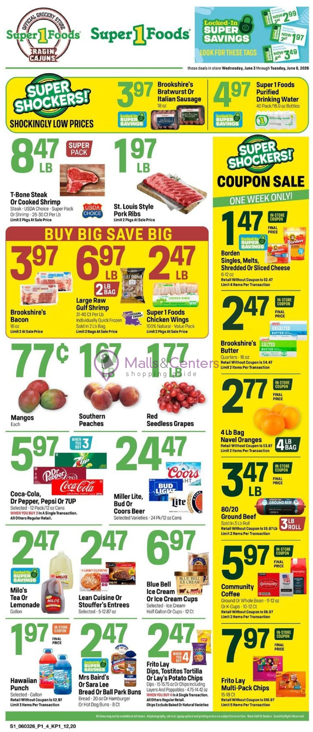 Weekly ad for Super1Foods valid: 06/03/2026 - 06/09/2026, page 1