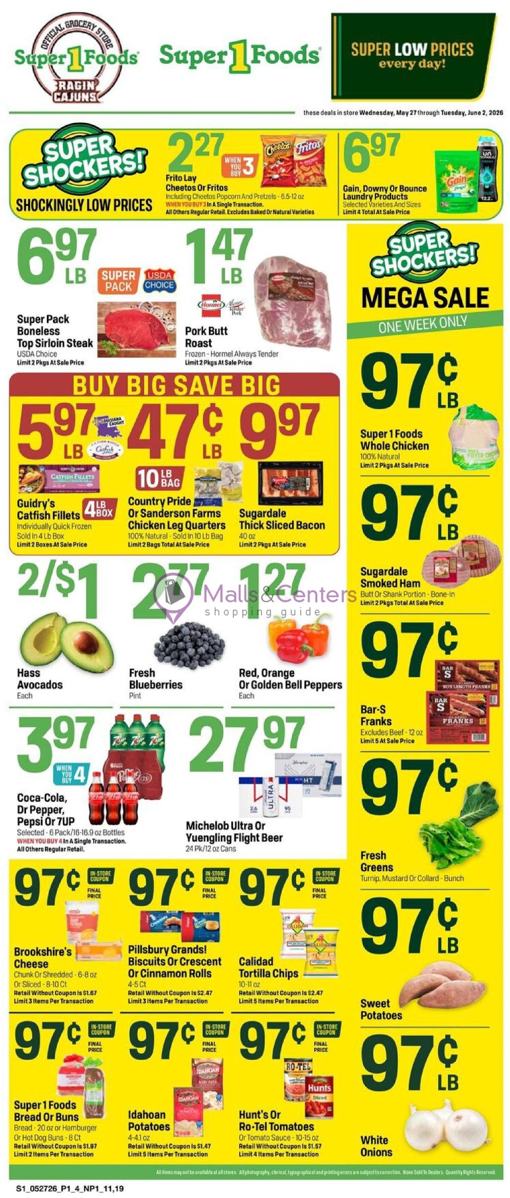 Weekly ad for Super1Foods valid: 05/27/2026 - 06/02/2026, page 1