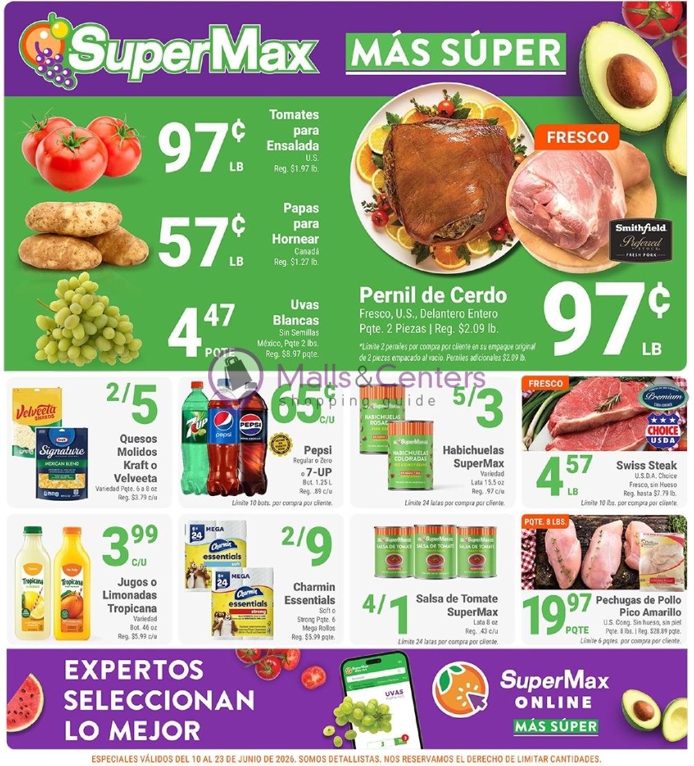 Weekly ad for SuperMax valid: 06/10/2026 - 06/23/2026, page 1