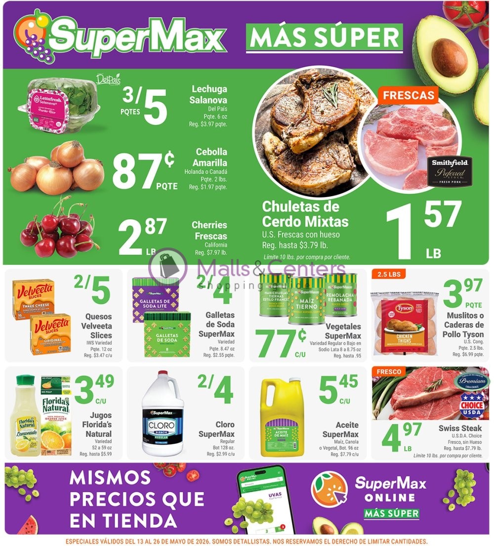 Weekly ad for SuperMax valid: 05/13/2026 - 05/26/2026, page 1
