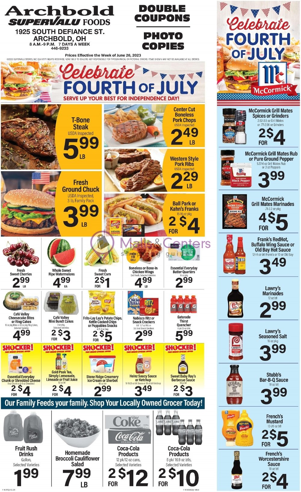 Supervalu Food Stores Weekly ad valid from 06/26/2023 to 07/02/2023