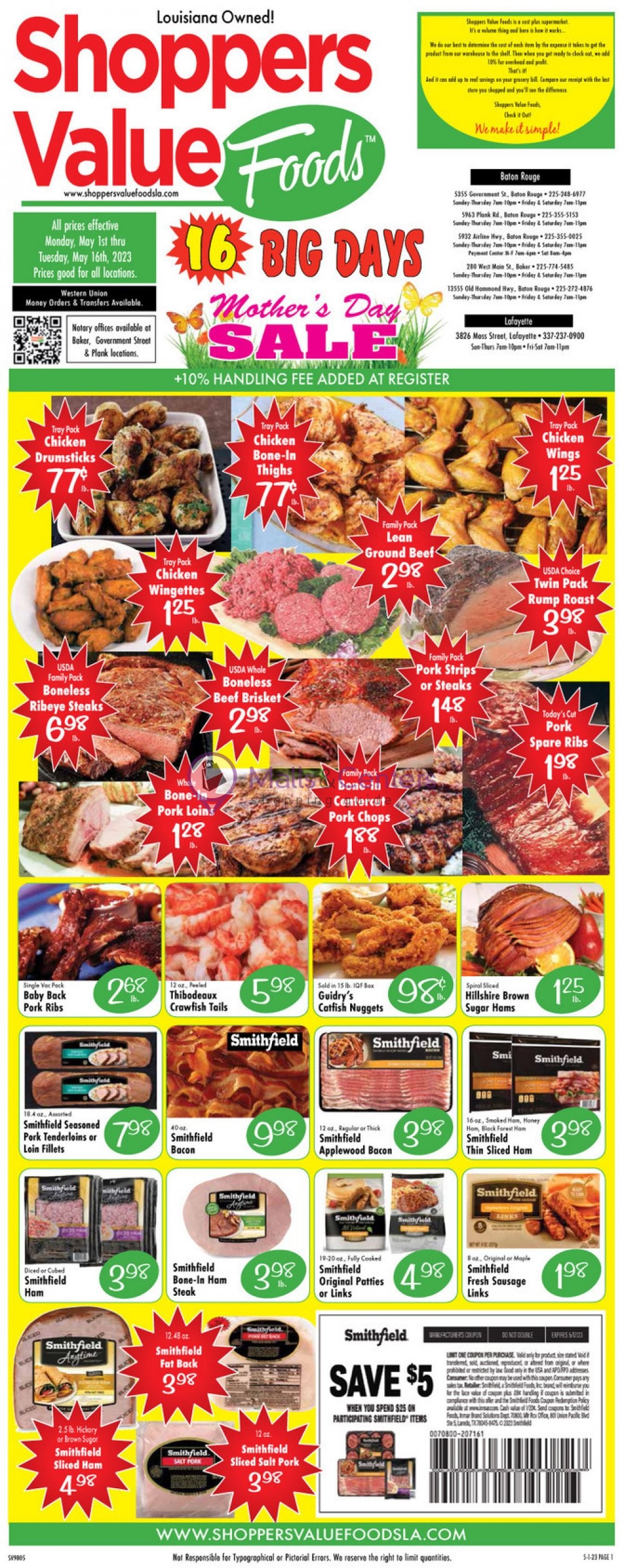 Supervalu Food Stores Weekly ad valid from 05/01/2023 to 05/07/2023