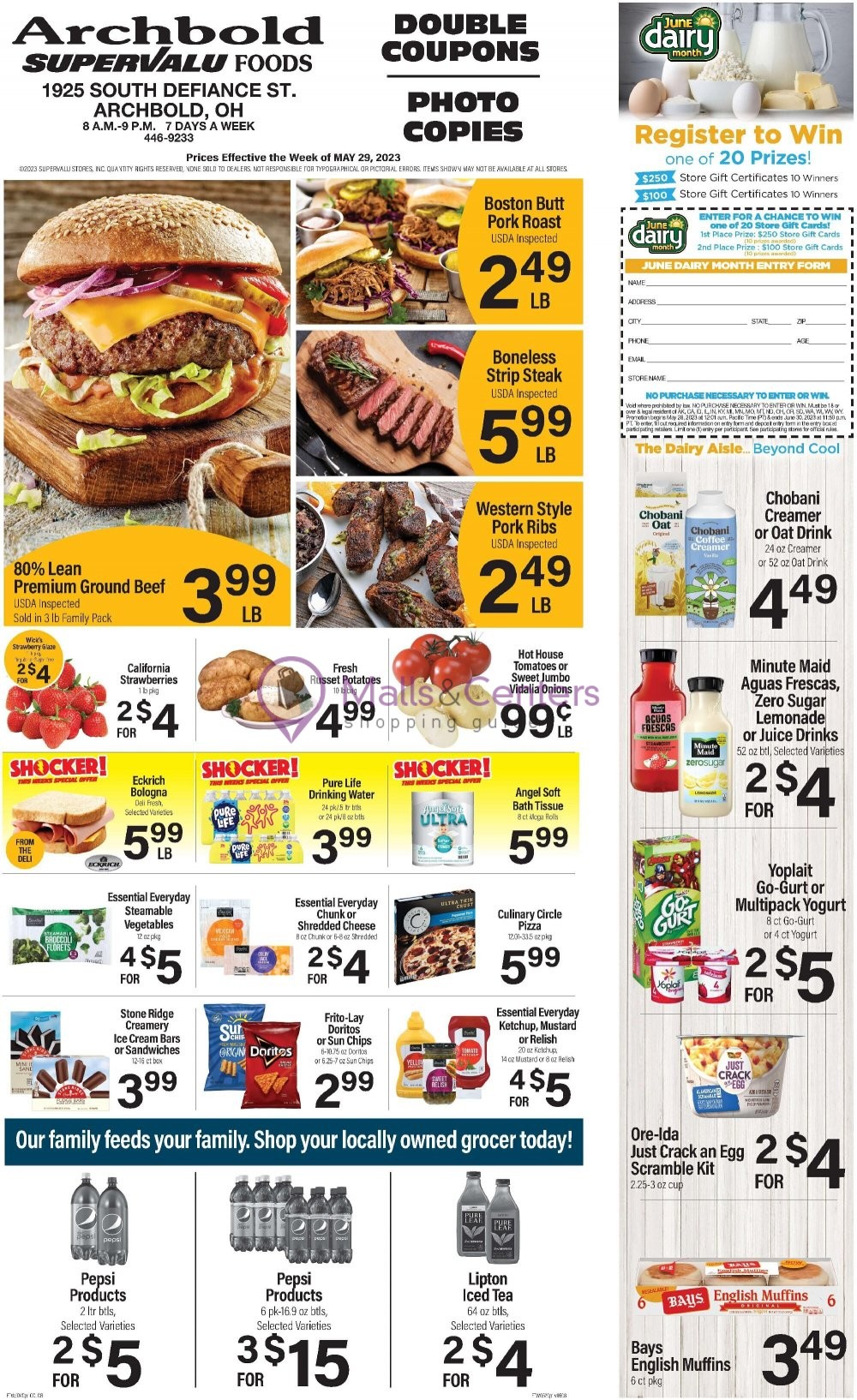 Supervalu Food Stores Weekly ad valid from 05/29/2023 to 06/04/2023