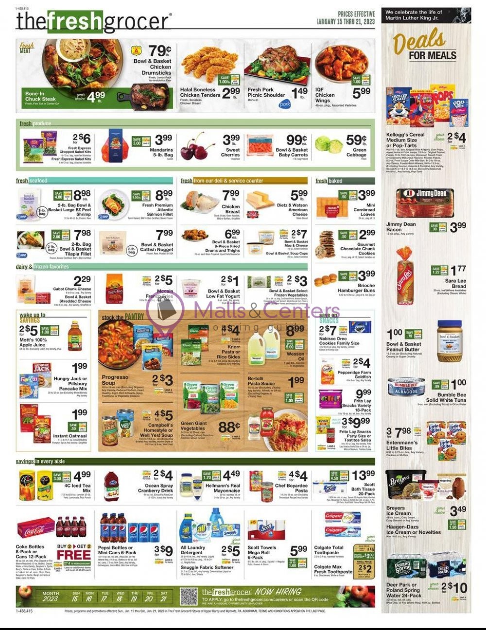 The Fresh Grocer Weekly ad valid from 01/15/2023 to 01/21/2023