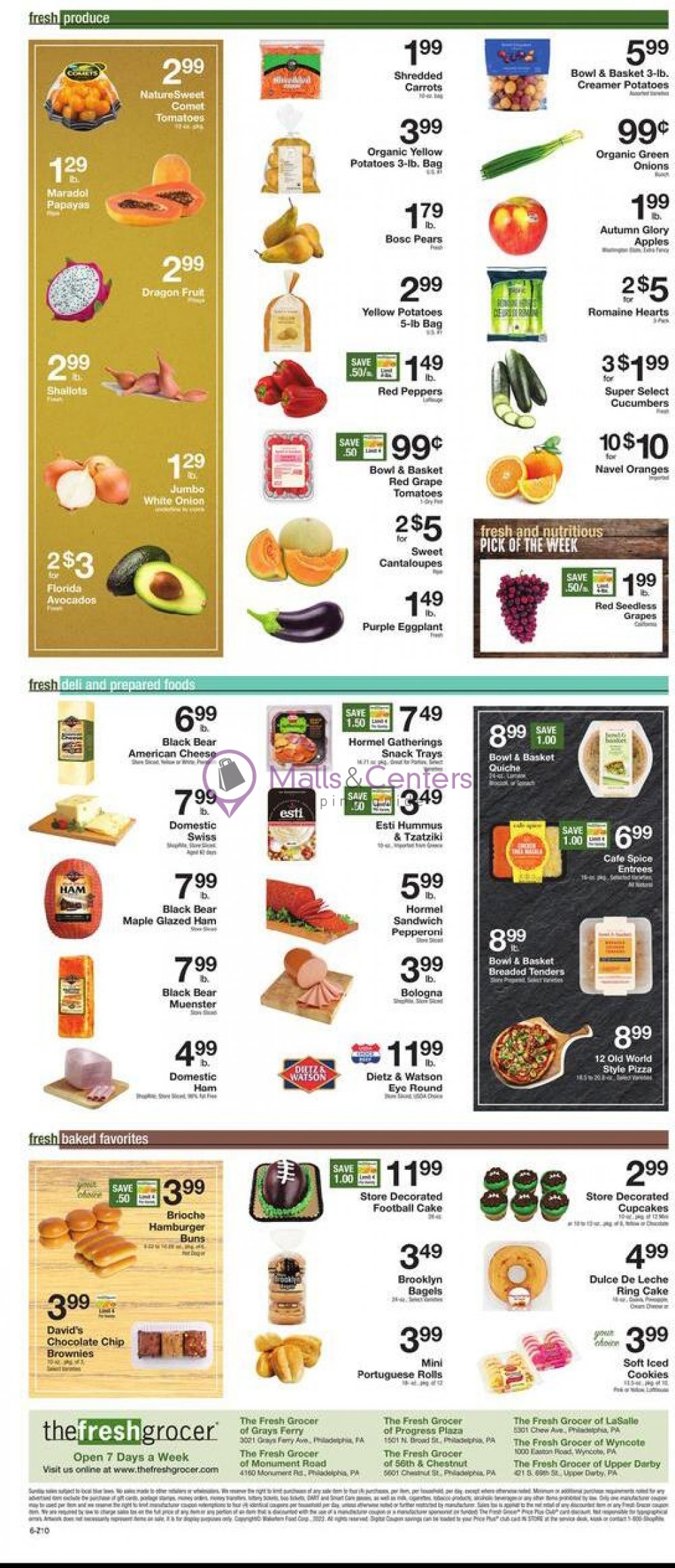The Fresh Grocer Weekly ad valid from 01/15/2023 to 01/21/2023