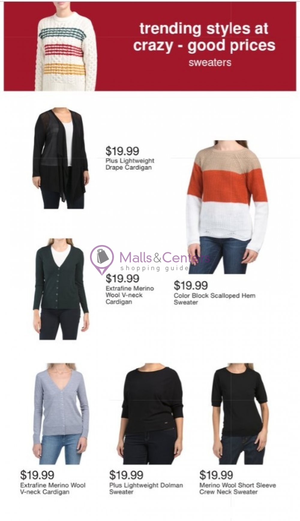 T.J.Maxx Weekly ad valid from 10/22/2020 to 10/29/2020 MallsCenters