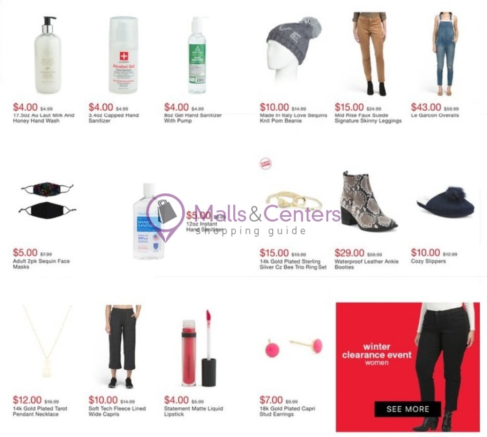 T.J.Maxx Weekly ad valid from 12/17/2020 to 12/24/2020 MallsCenters