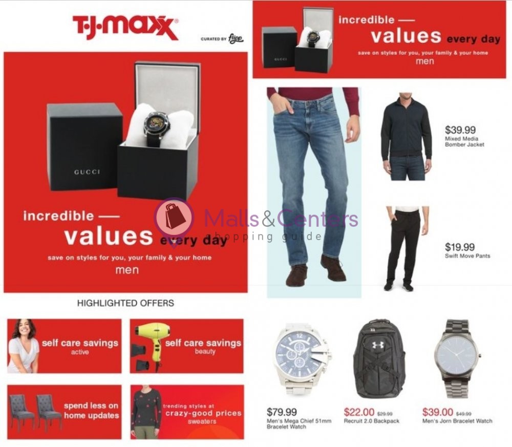 T.J.Maxx Weekly ad valid from 09/09/2020 to 09/17/2020 MallsCenters