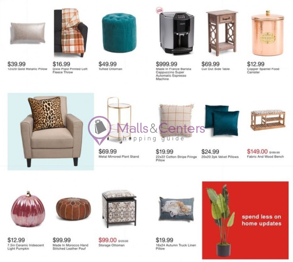 T.J.Maxx Weekly ad valid from 09/09/2020 to 09/17/2020 MallsCenters