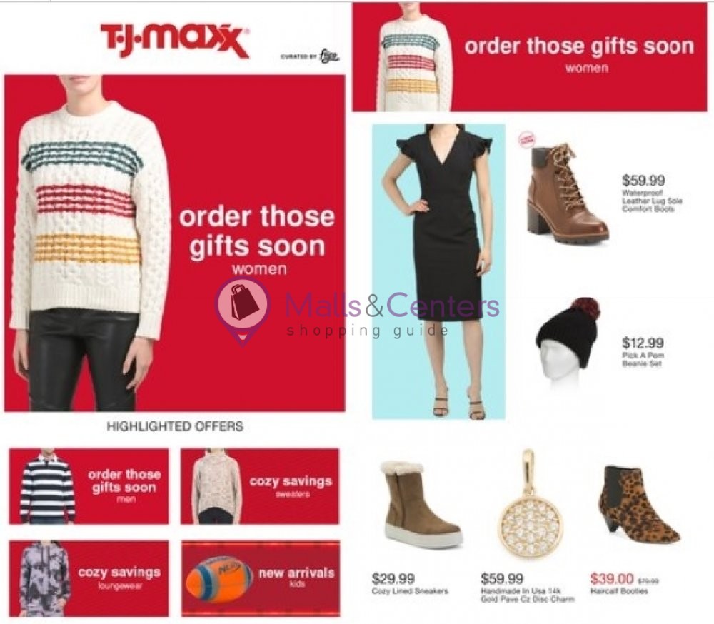T.J.Maxx Weekly ad valid from 12/03/2020 to 12/10/2020 MallsCenters