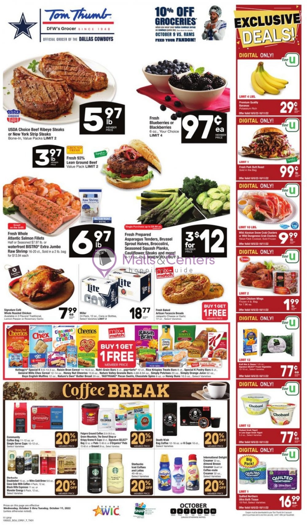 Tom Thumb Weekly ad valid from 10/05/2022 to 10/11/2022 MallsCenters