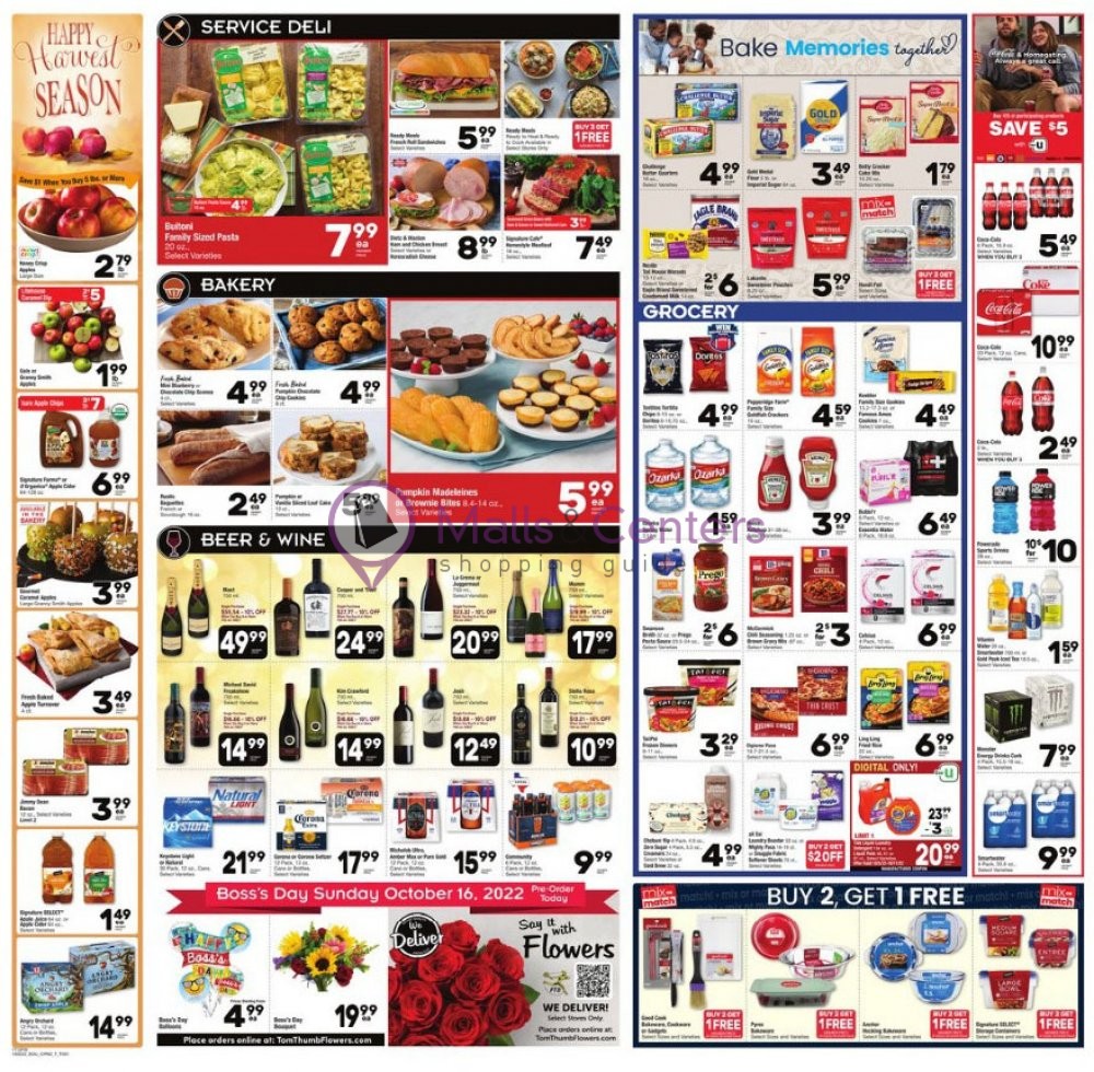 Tom Thumb Weekly ad valid from 10/05/2022 to 10/11/2022 MallsCenters