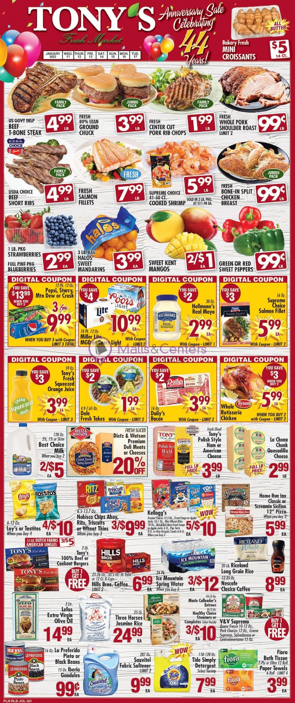 Tony's Fresh Market Weekly ad valid from 01/11/2023 to 01/17/2023