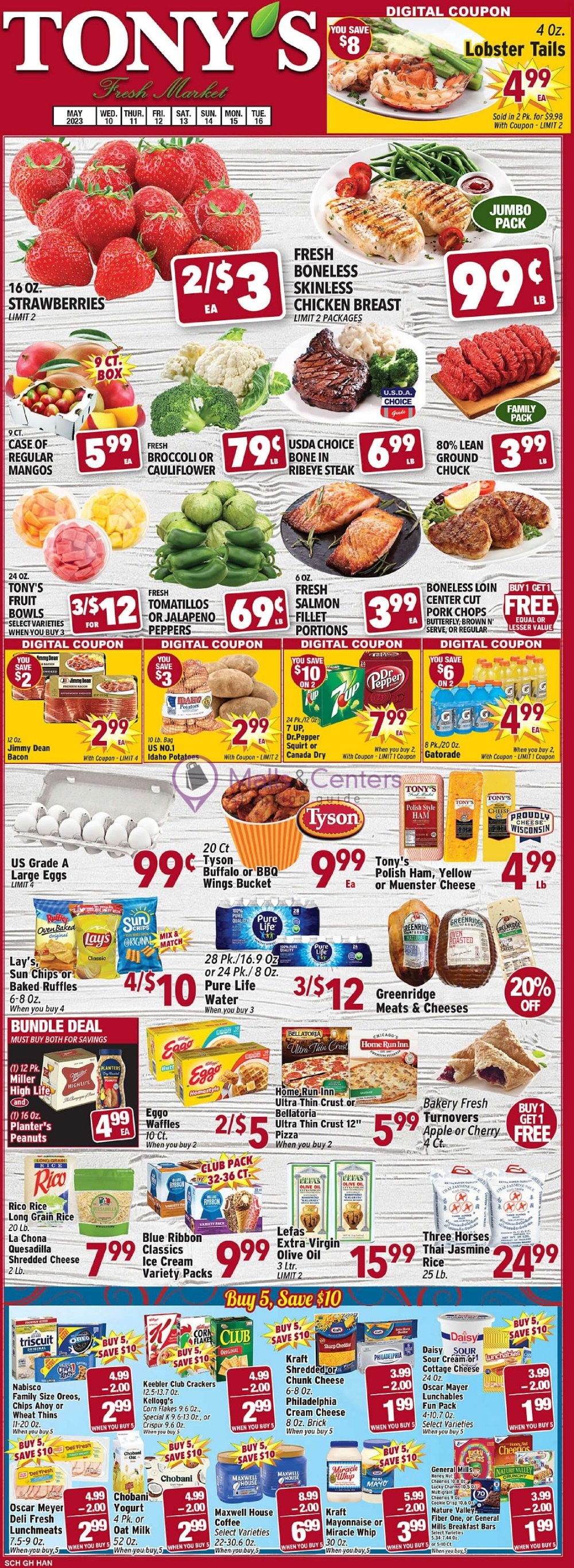 Tony's Fresh Market Weekly ad valid from 05/10/2023 to 05/16/2023 MallsCenters