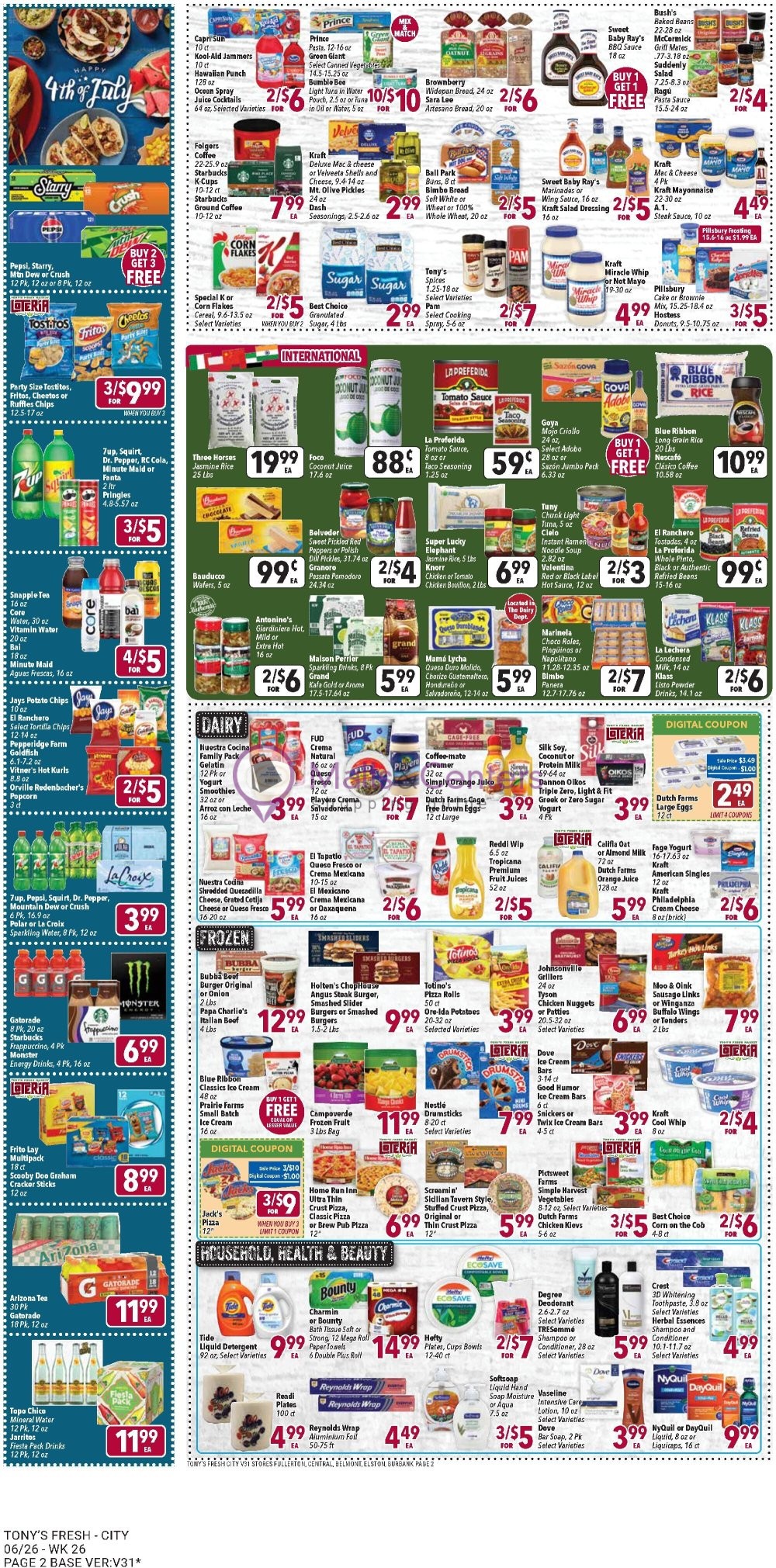 Weekly ad for Tony's Fresh Market valid: 06/26/2024 - 07/02/2024, page 2 Weekly ad for Tony's Fresh Market valid: 06/26/2024 - 07/02/2024, page 2