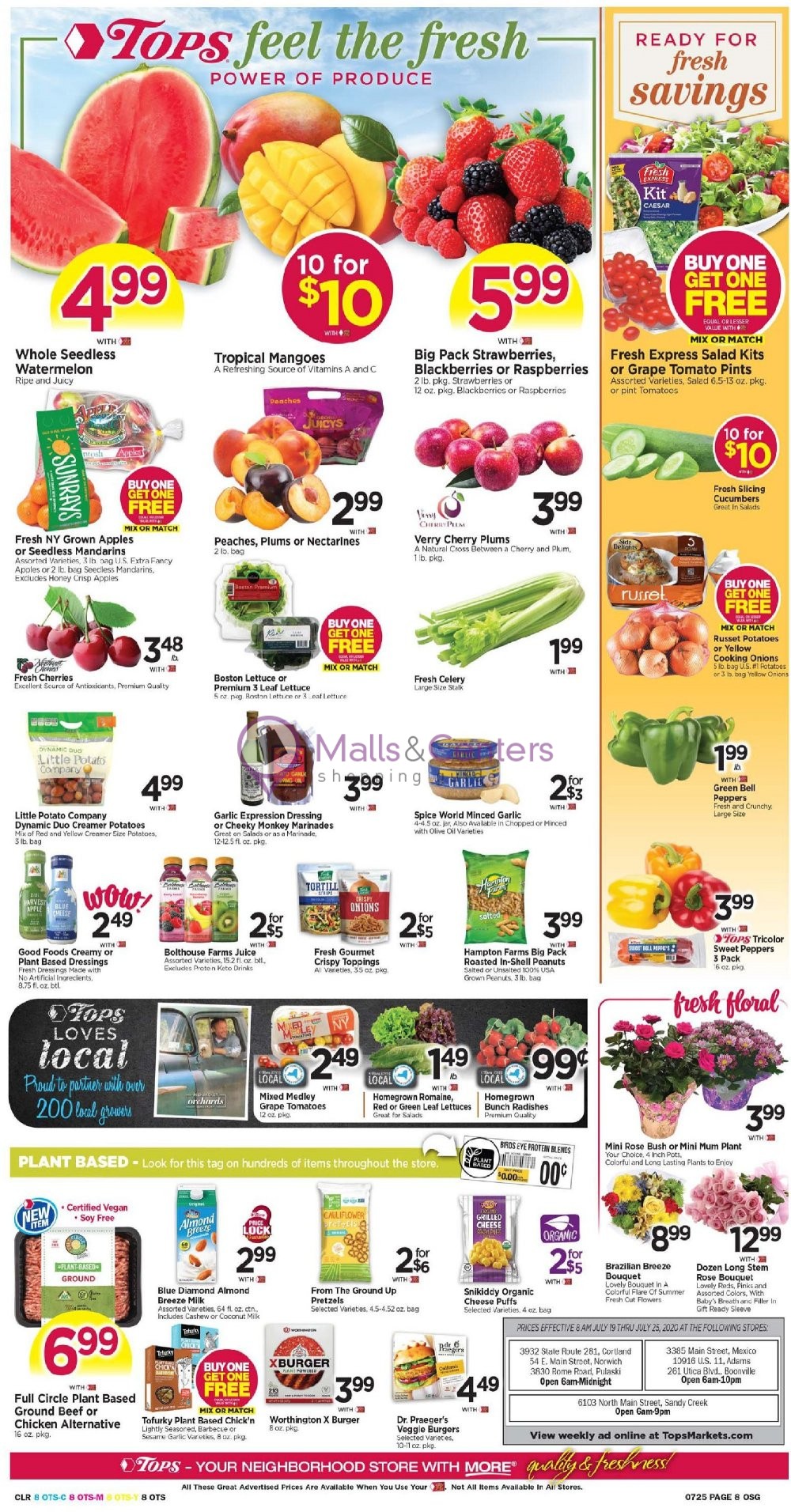 Tops Markets Weekly ad valid from 07/19/2020 to 07/25/2020 MallsCenters