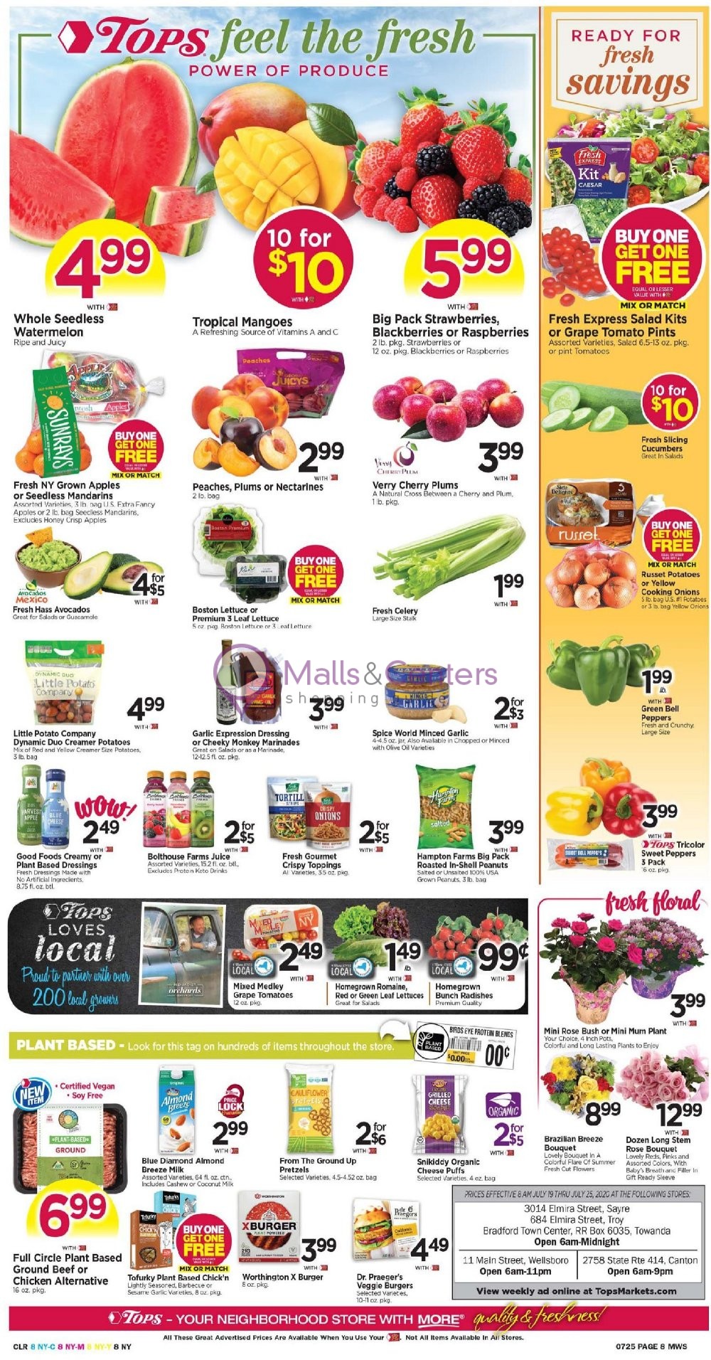 Tops Markets Weekly ad valid from 07/19/2020 to 07/25/2020 MallsCenters