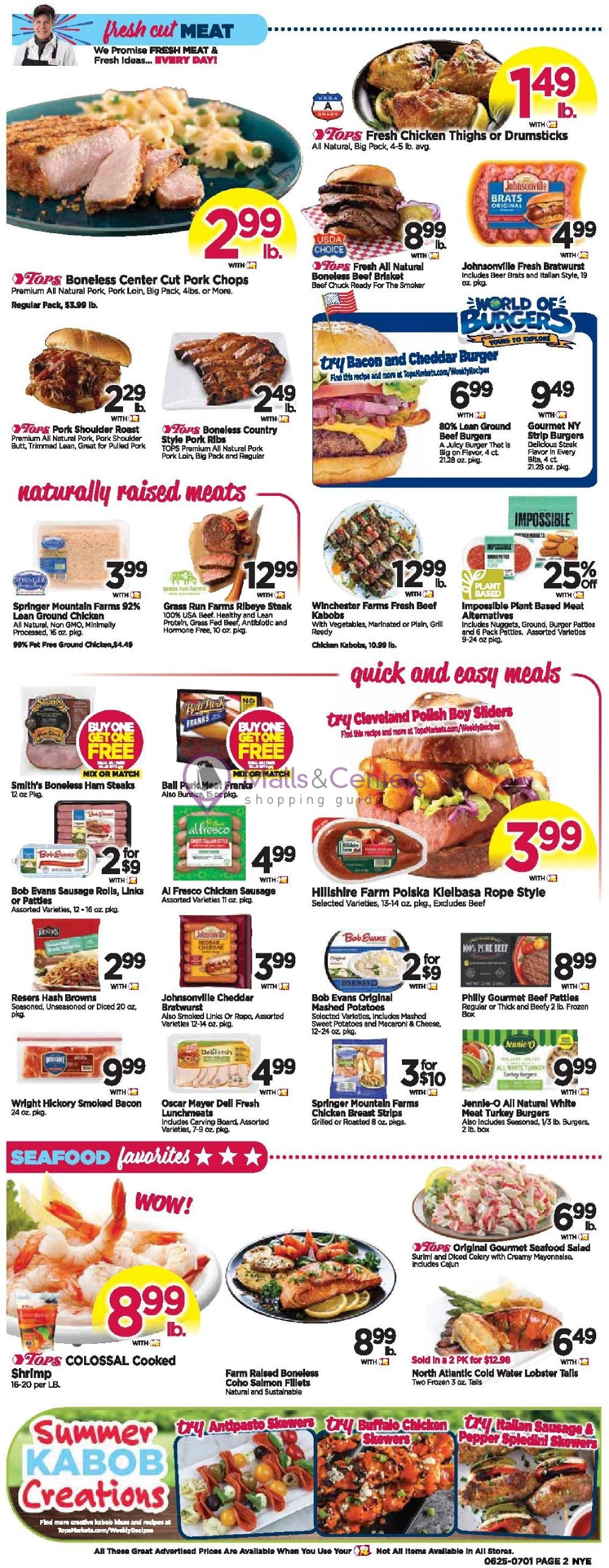 Tops Markets Weekly ad valid from 06/25/2023 to 07/01/2023 MallsCenters