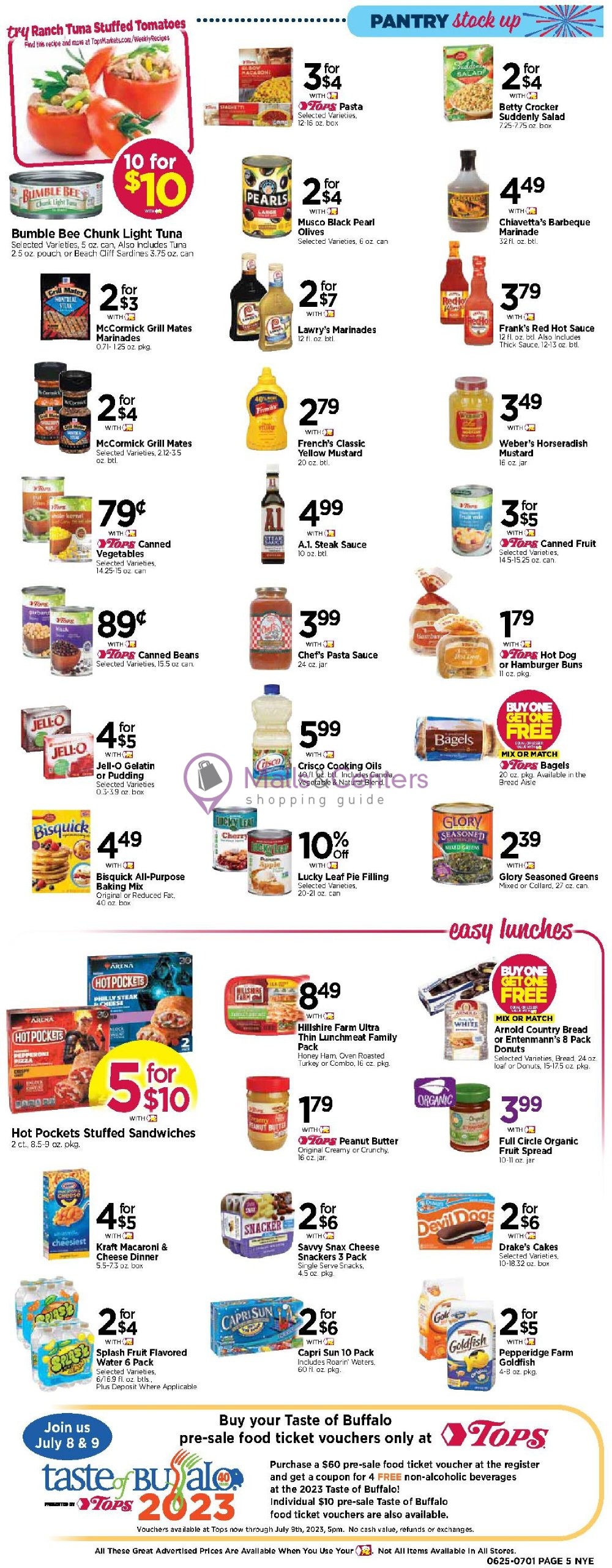 Tops Markets Weekly ad valid from 06/25/2023 to 07/01/2023 MallsCenters