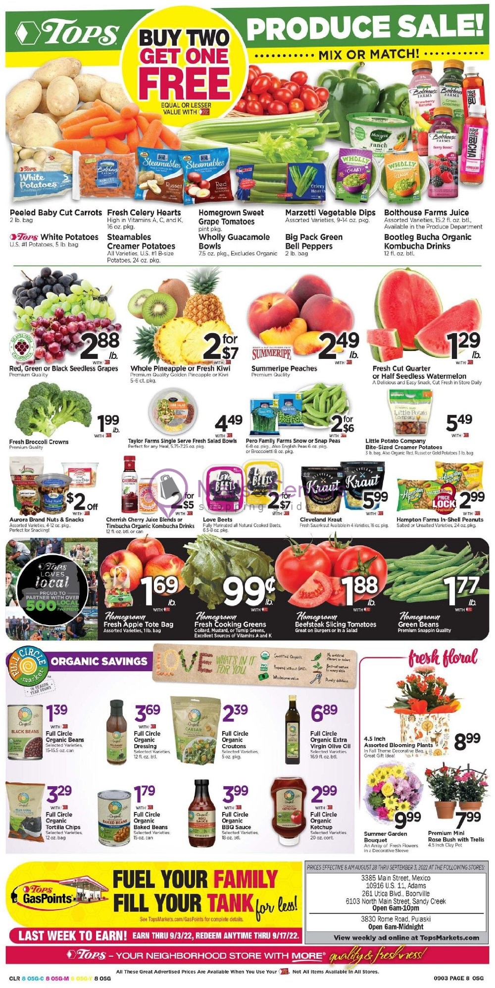 Tops Markets Weekly ad valid from 08/28/2022 to 09/03/2022 MallsCenters