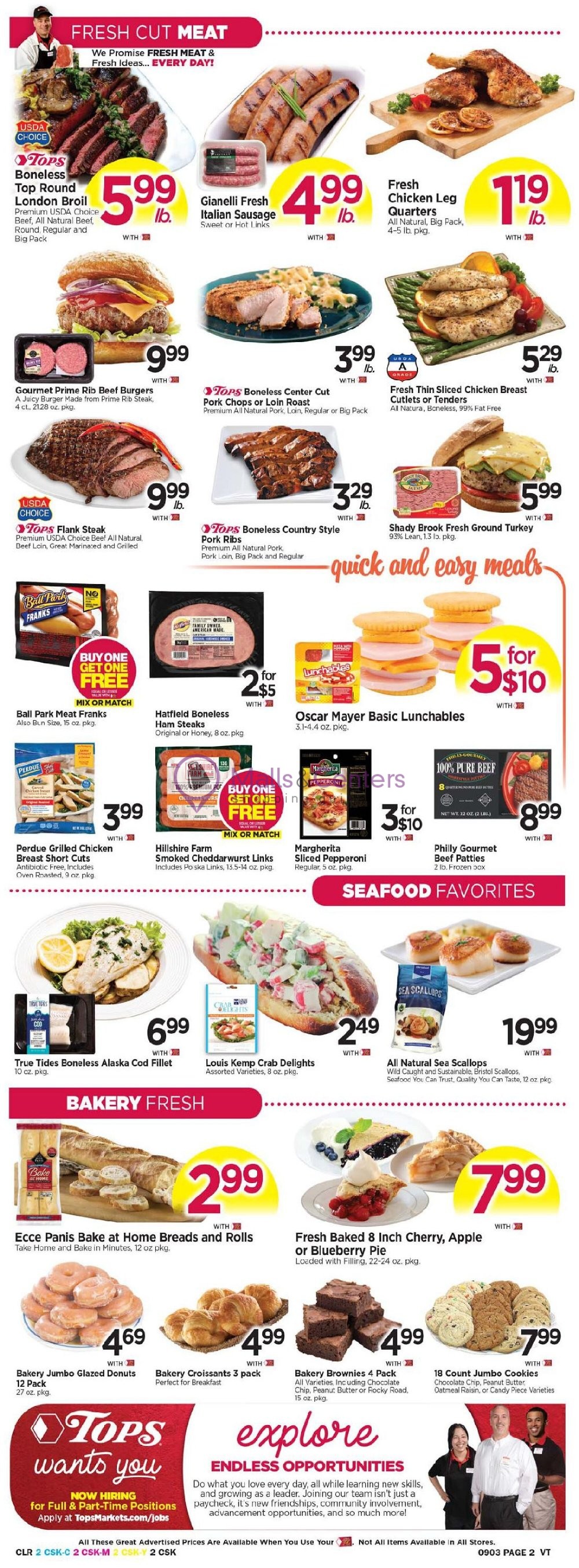 Tops Markets Weekly ad valid from 08/28/2022 to 09/03/2022 MallsCenters