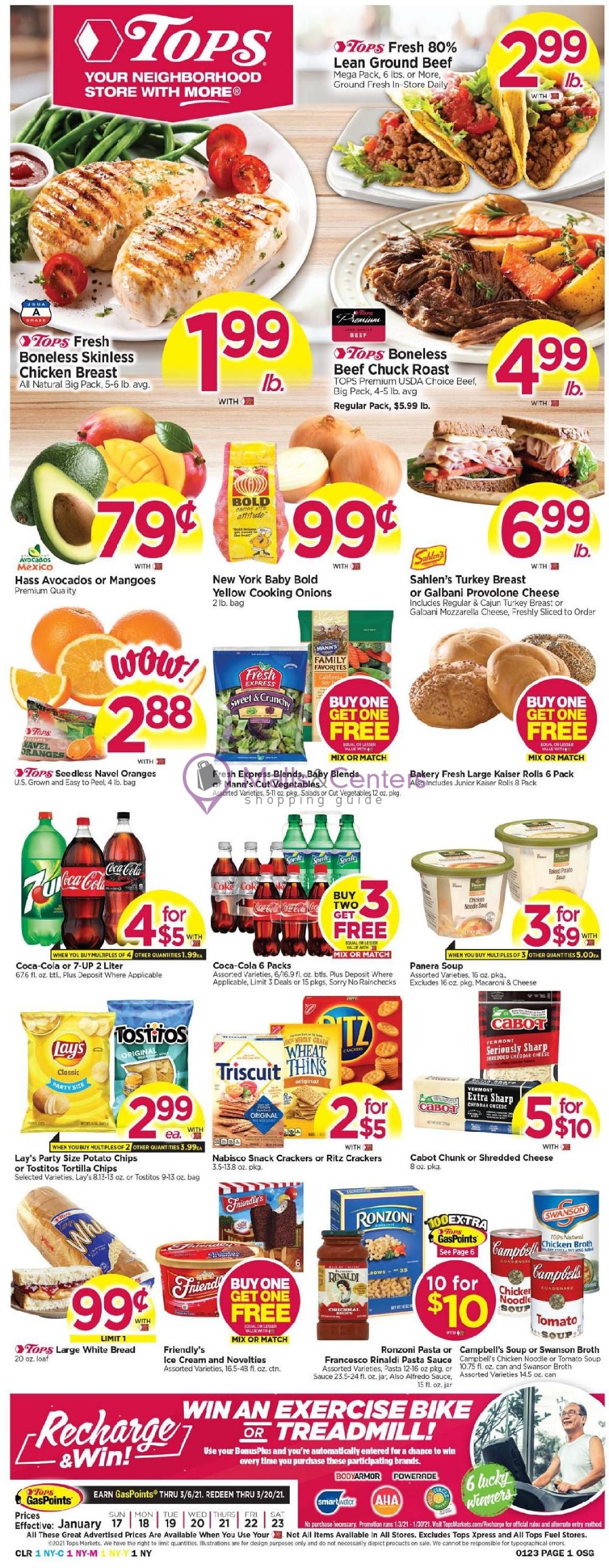 Tops Markets Weekly ad valid from 01/17/2021 to 01/23/2021 MallsCenters