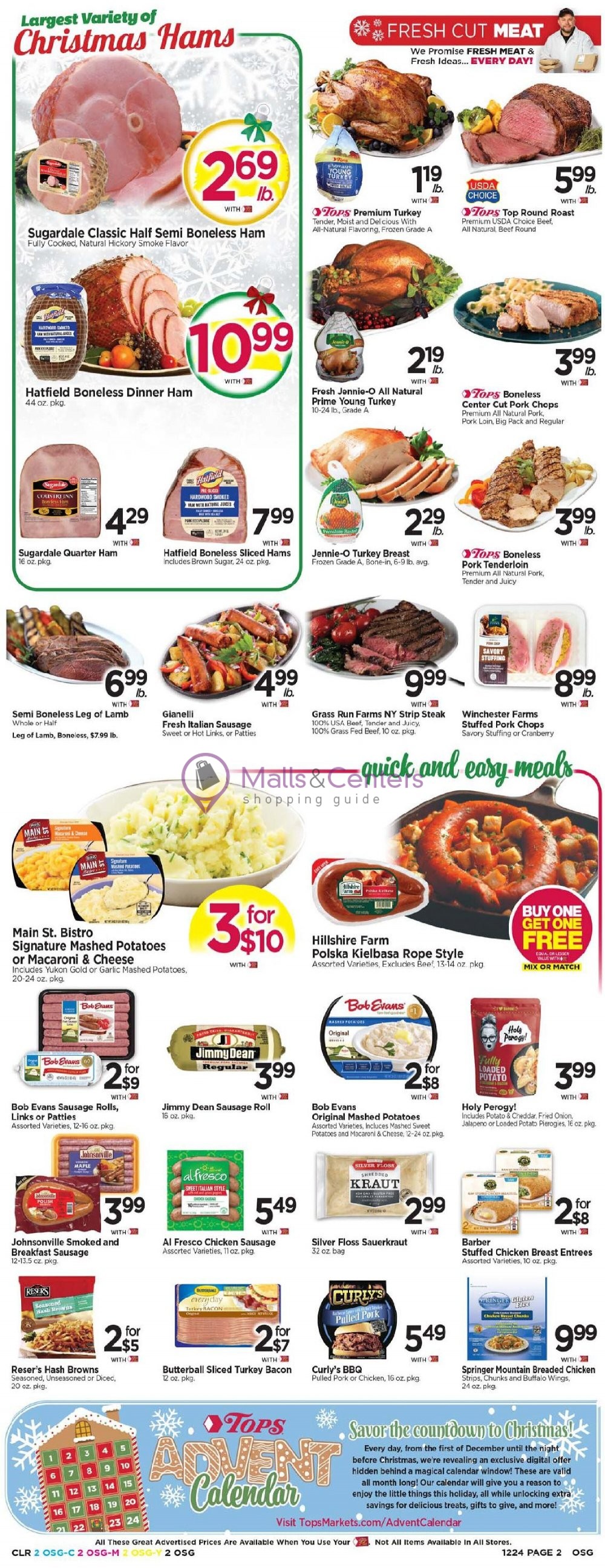 Tops Markets Weekly ad valid from 12/18/2022 to 12/24/2022 MallsCenters