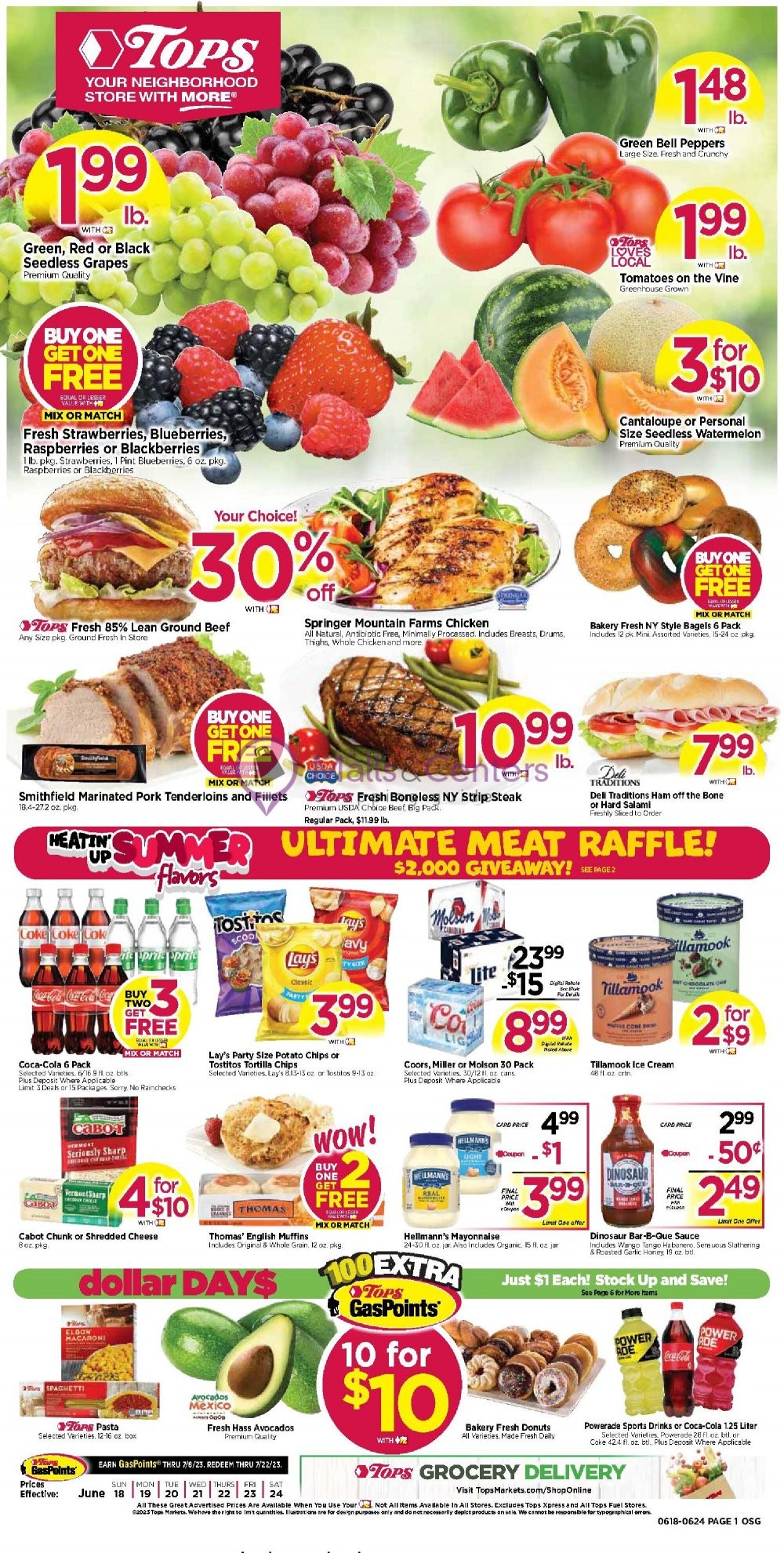 Tops Markets Weekly ad valid from 06/18/2023 to 06/24/2023 MallsCenters